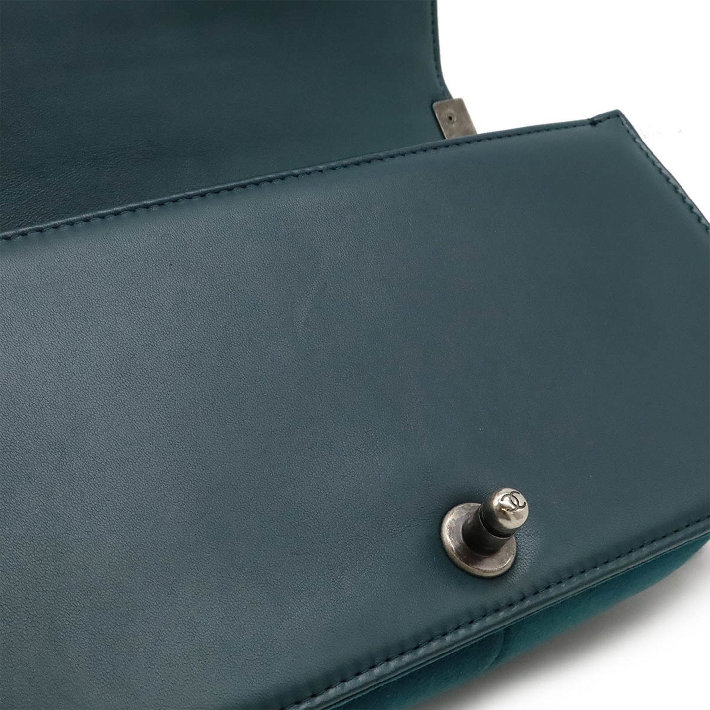 Chanel Sac Boy en tweed vert