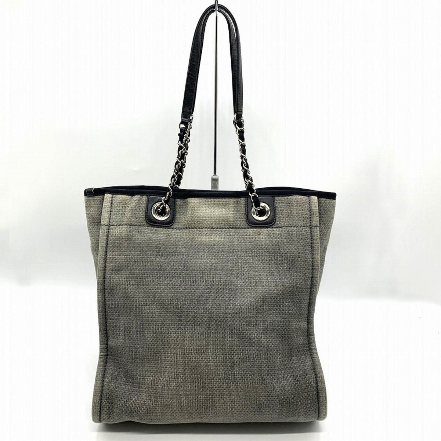 Chanel Sac Deauville en toile gris