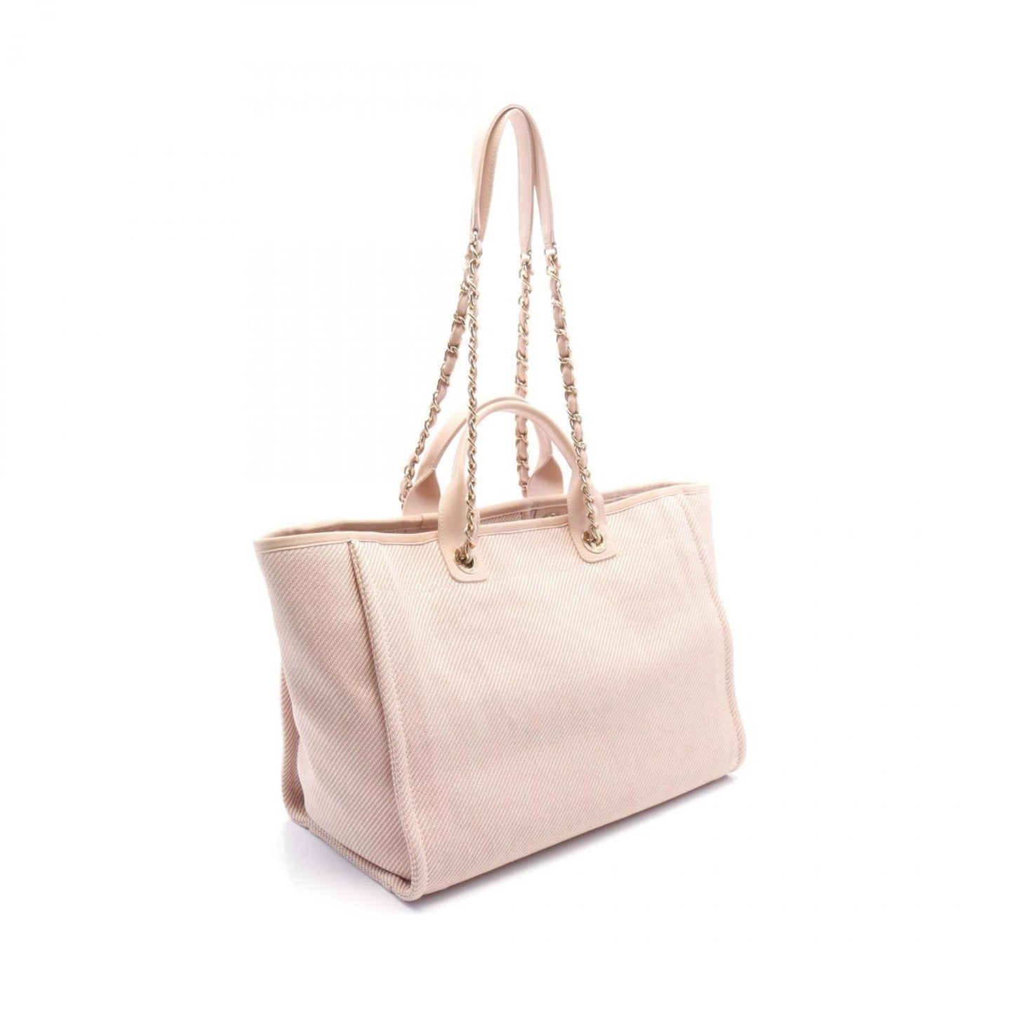 Chanel Sac Deauville en toile rose