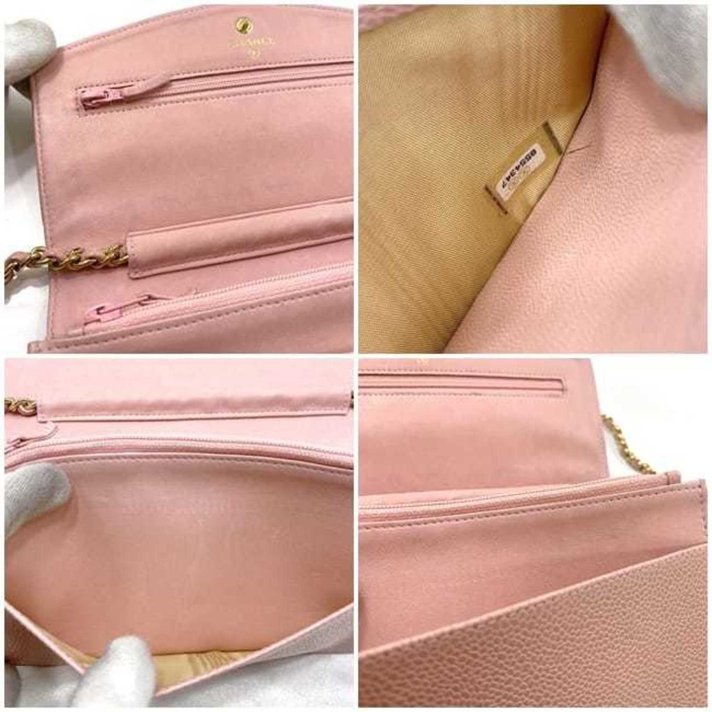 Chanel Sac Flap en cuir caviar rose