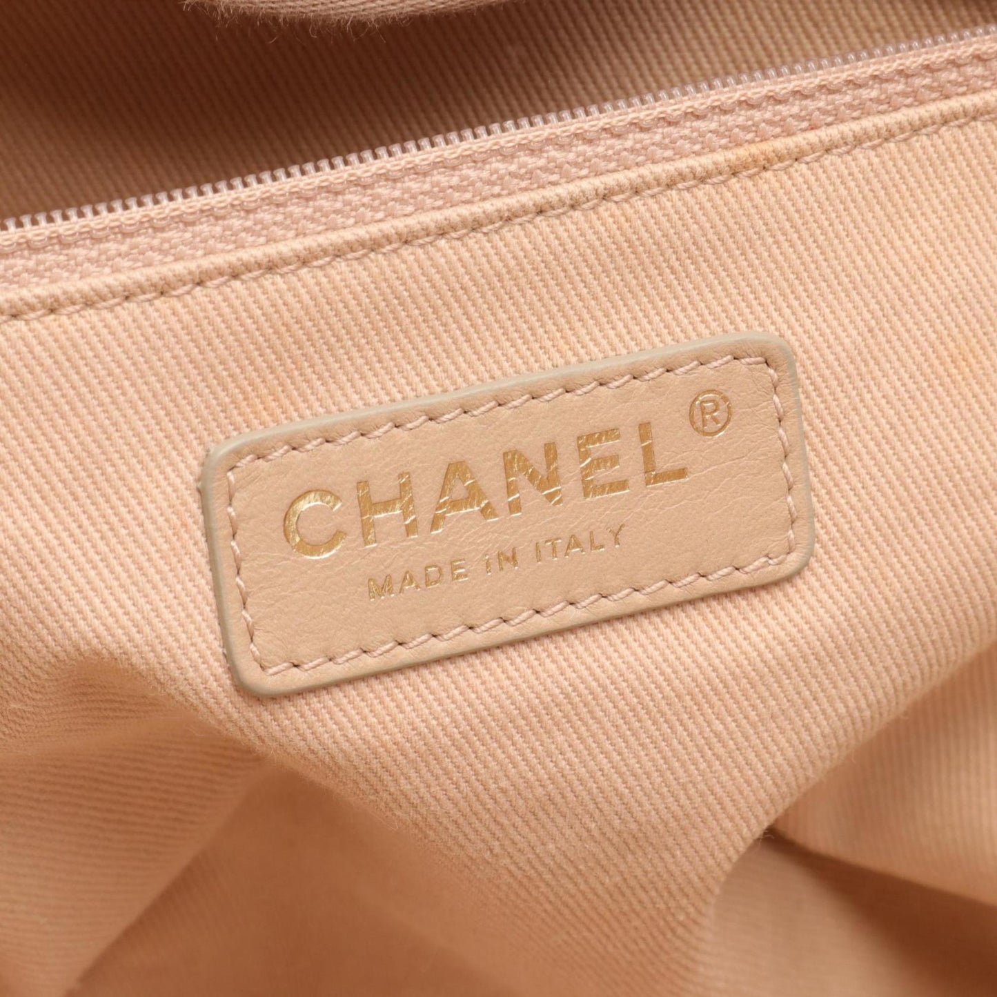 Chanel Sac Deauville en toile rose