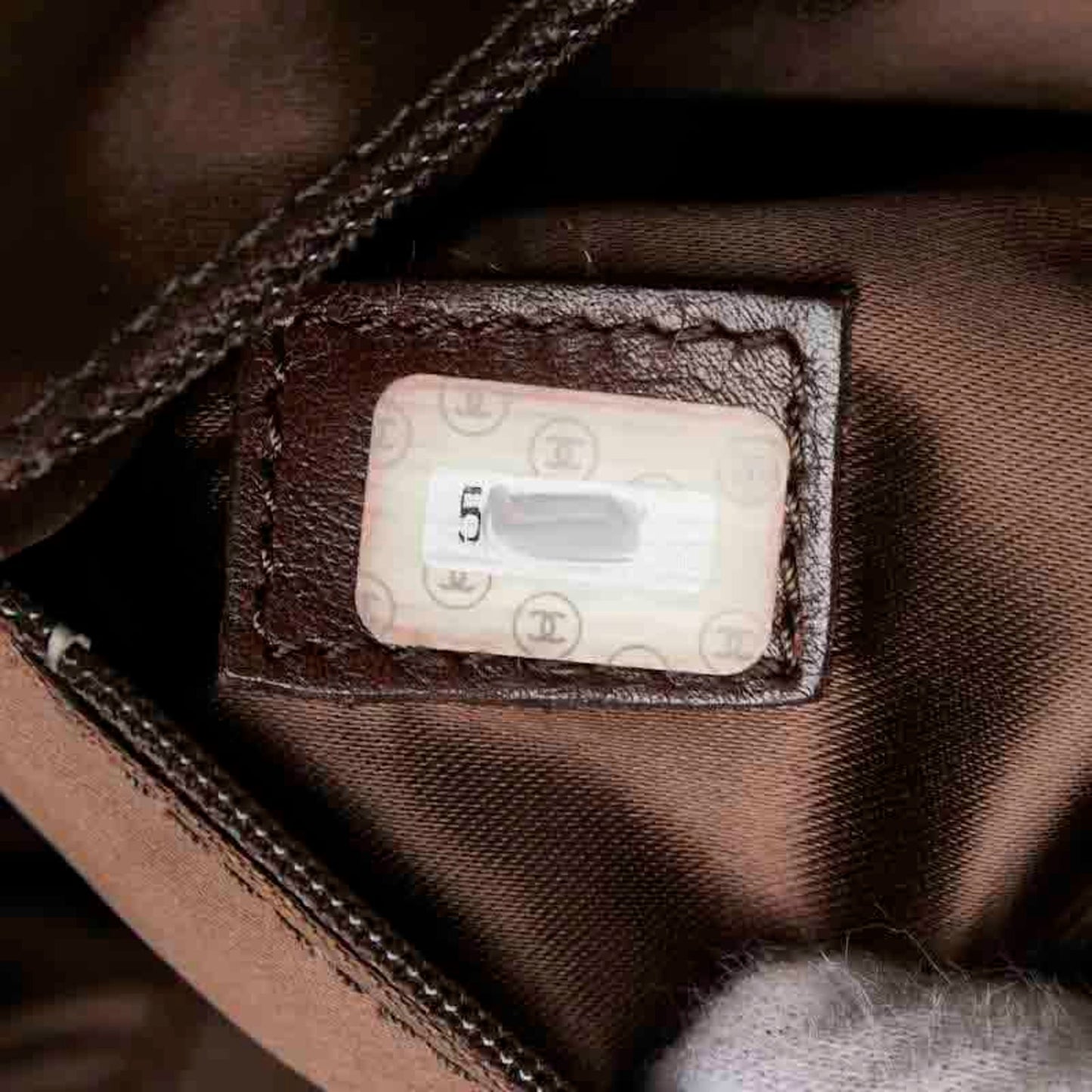 Chanel Sac Chain Tote en daim marron