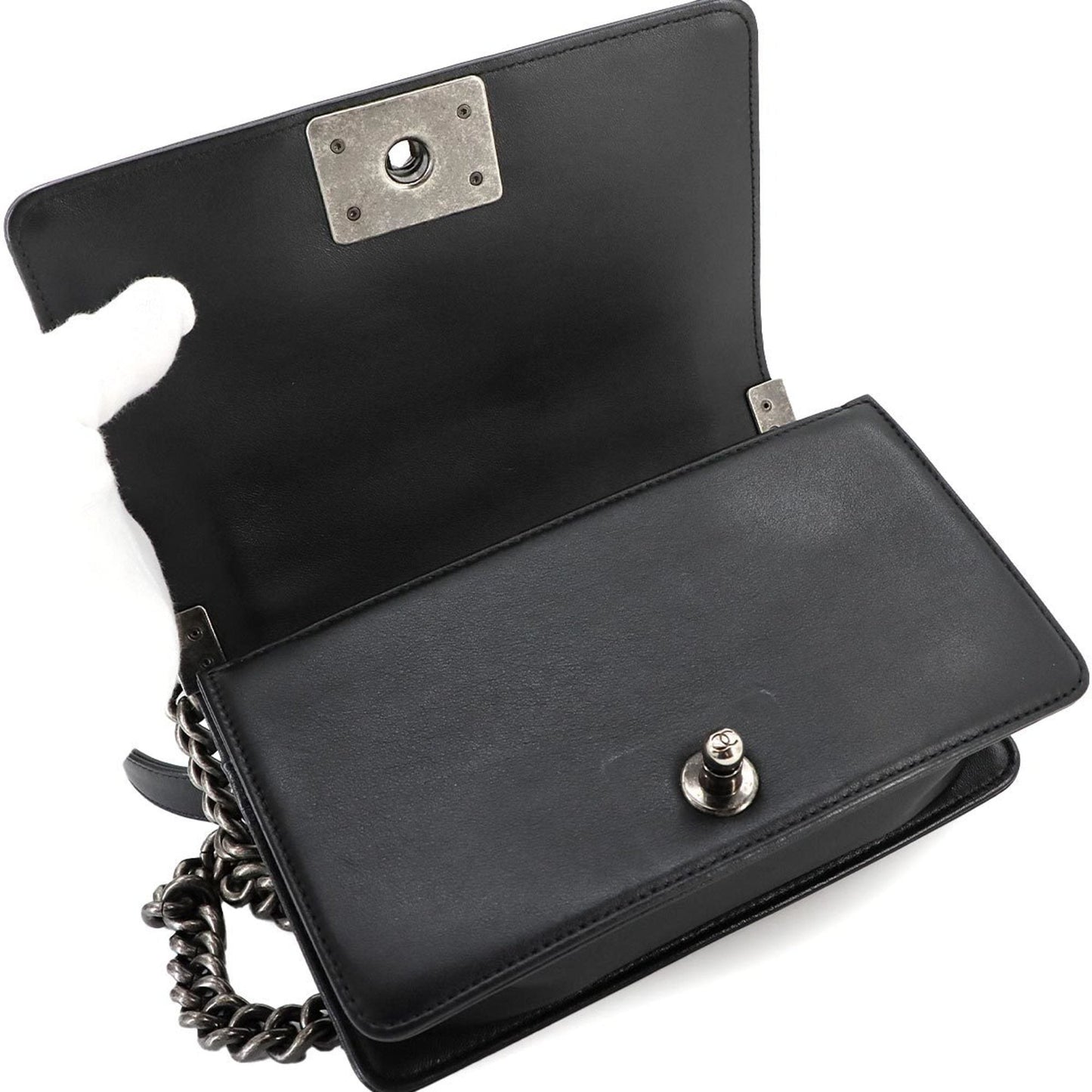 Chanel Sac Boy en cuir noir
