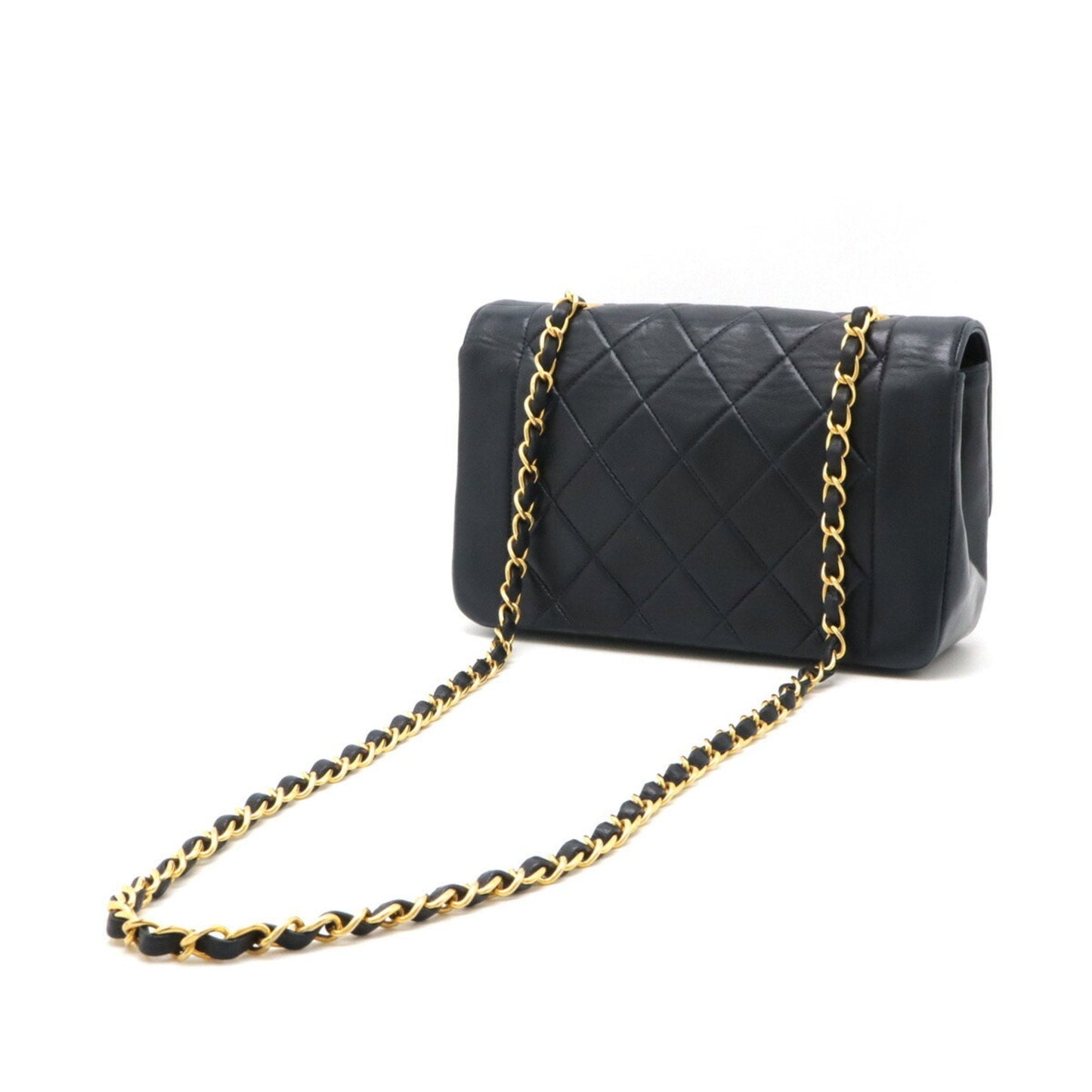 Chanel Sac Diana en cuir bleu