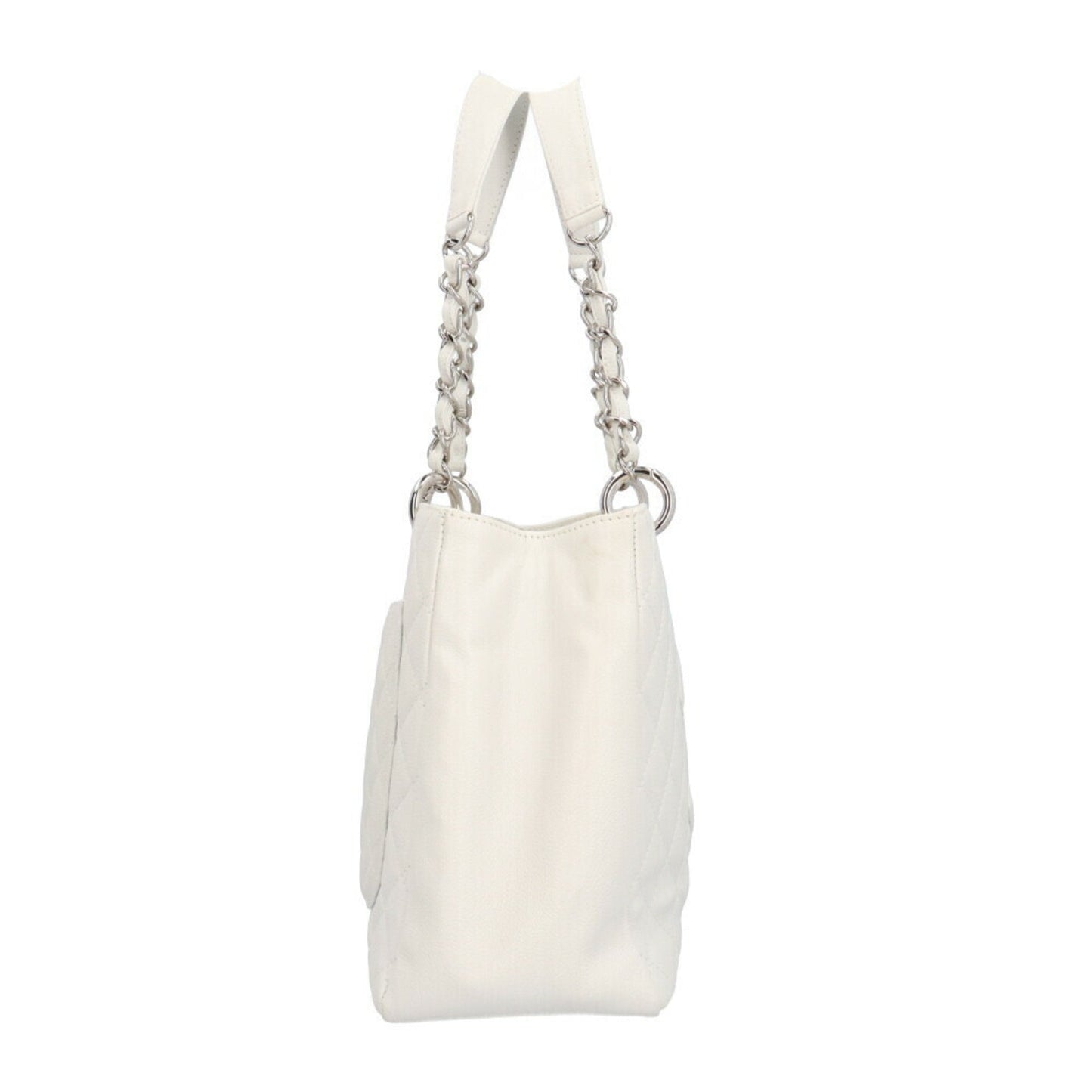 Chanel Sac GST en cuir caviar blanc