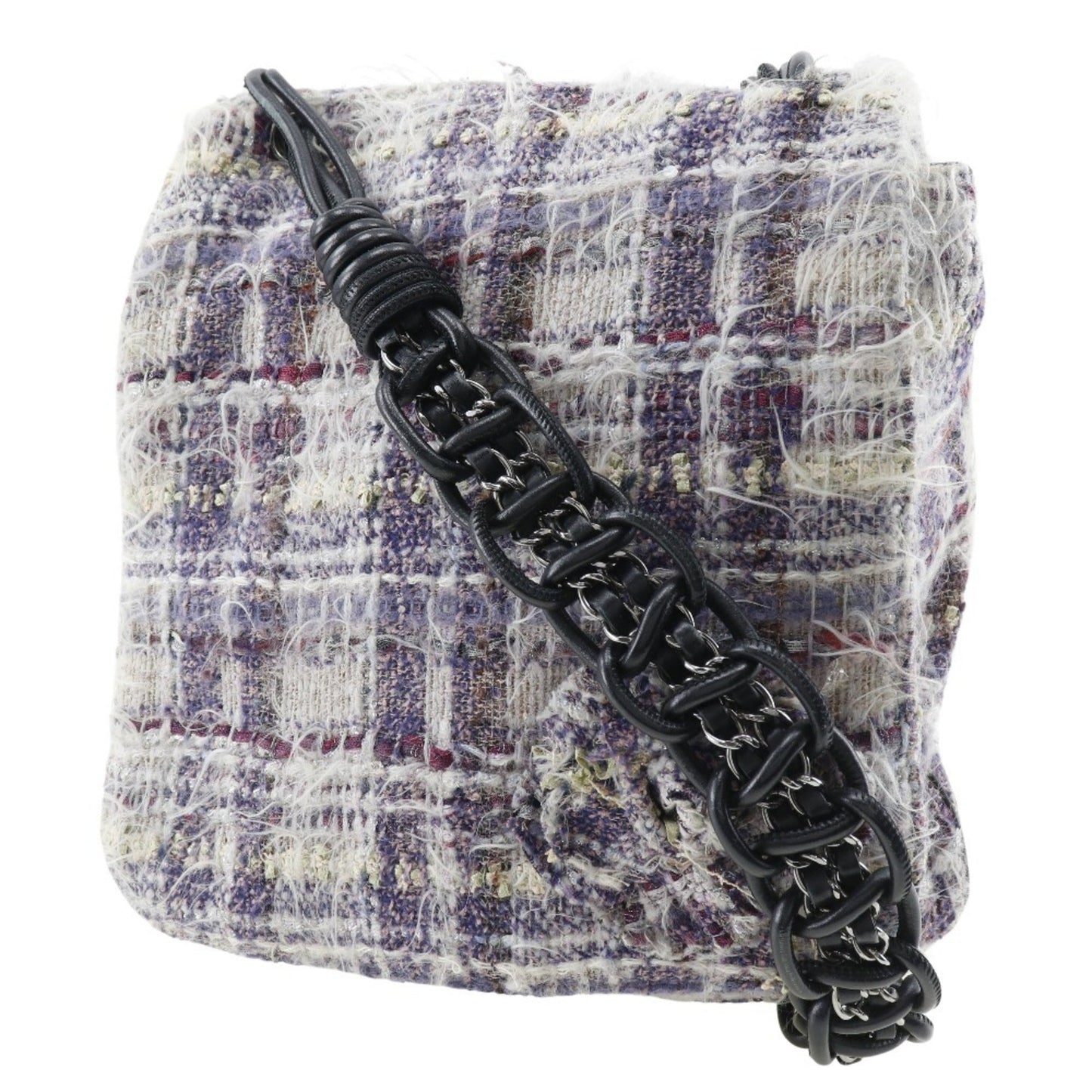 Chanel Sac Flap en tweed violet