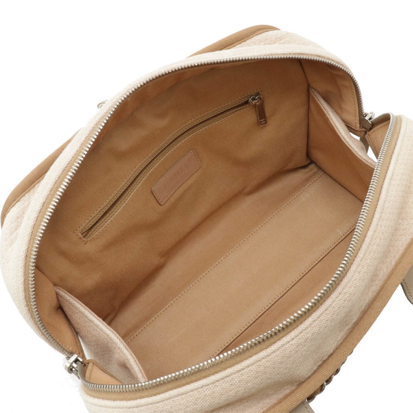 Chanel Sac Deauville en toile beige