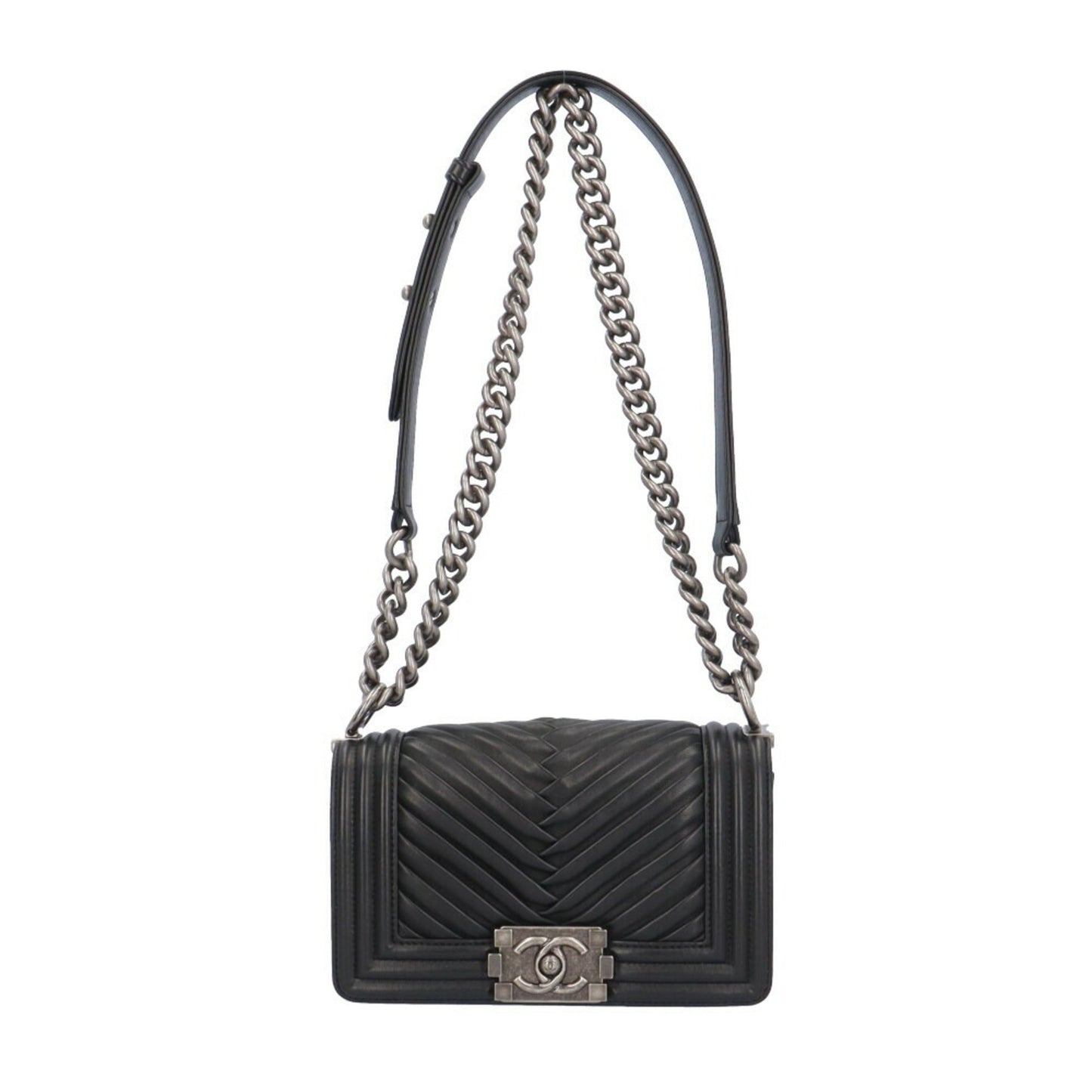 Chanel Sac Boy en cuir noir