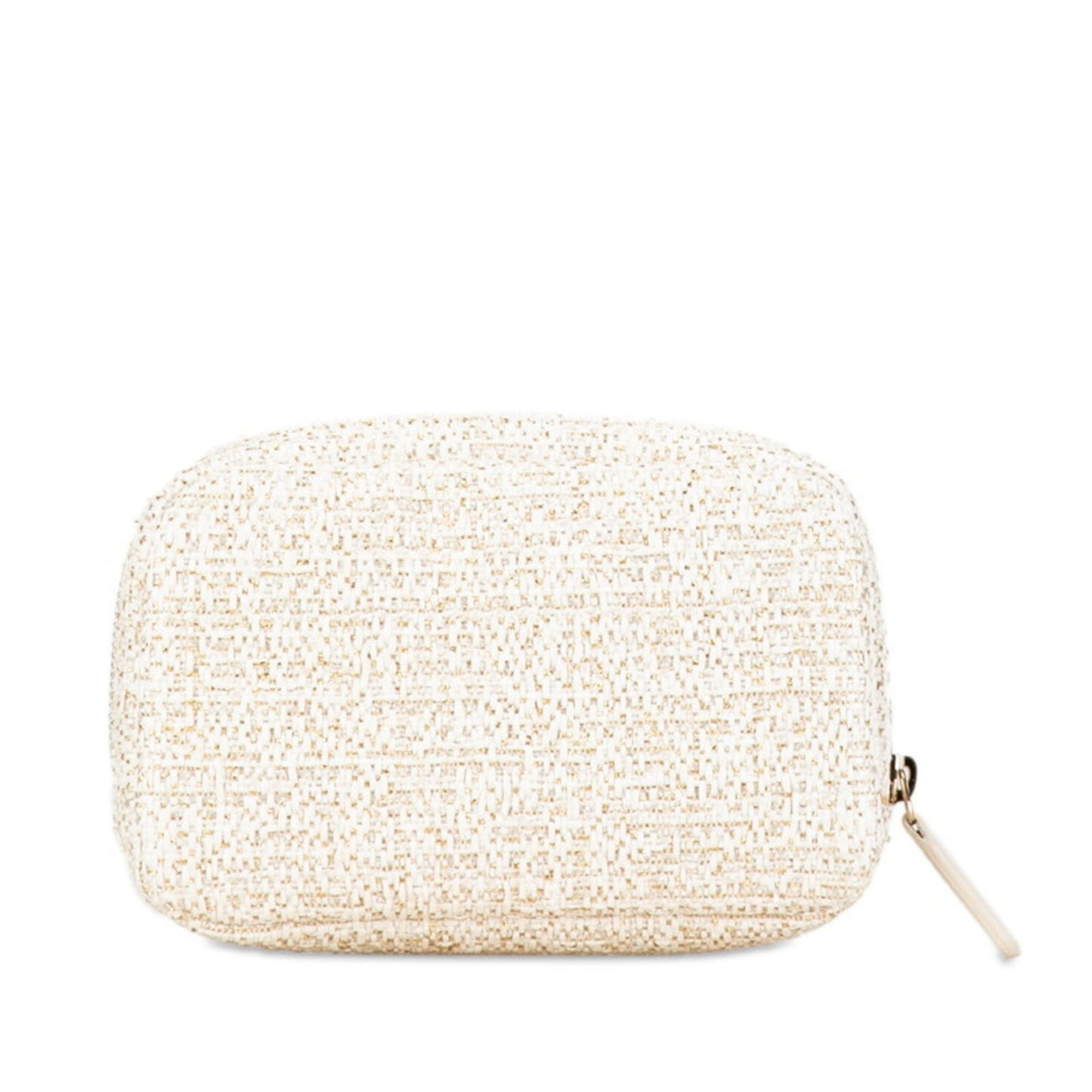 Chanel Sac Deauville en tweed blanc