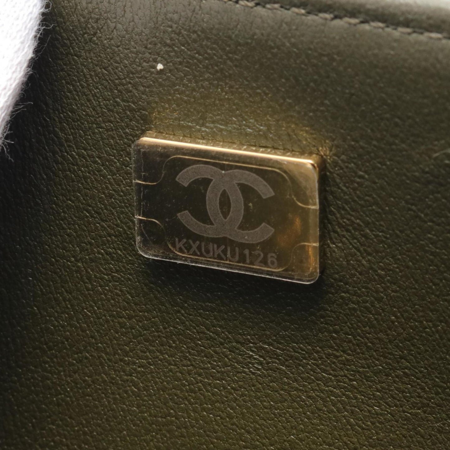 Chanel Sac Boy en cuir vert