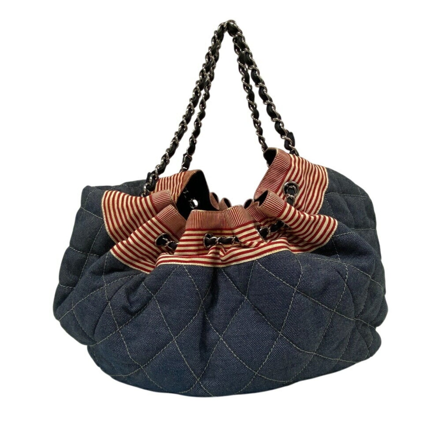 Chanel Sac Cabas en toile bleu