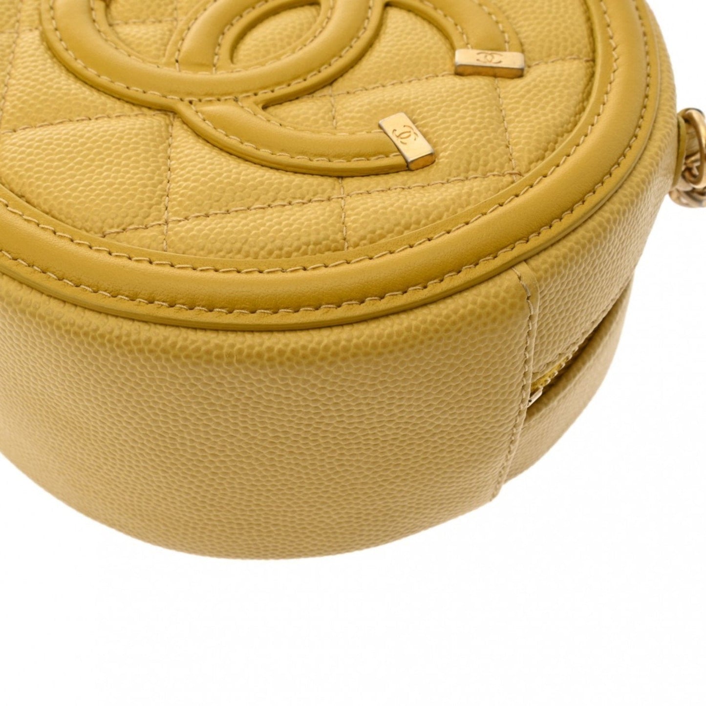 Chanel Sac Filigree en cuir caviar jaune