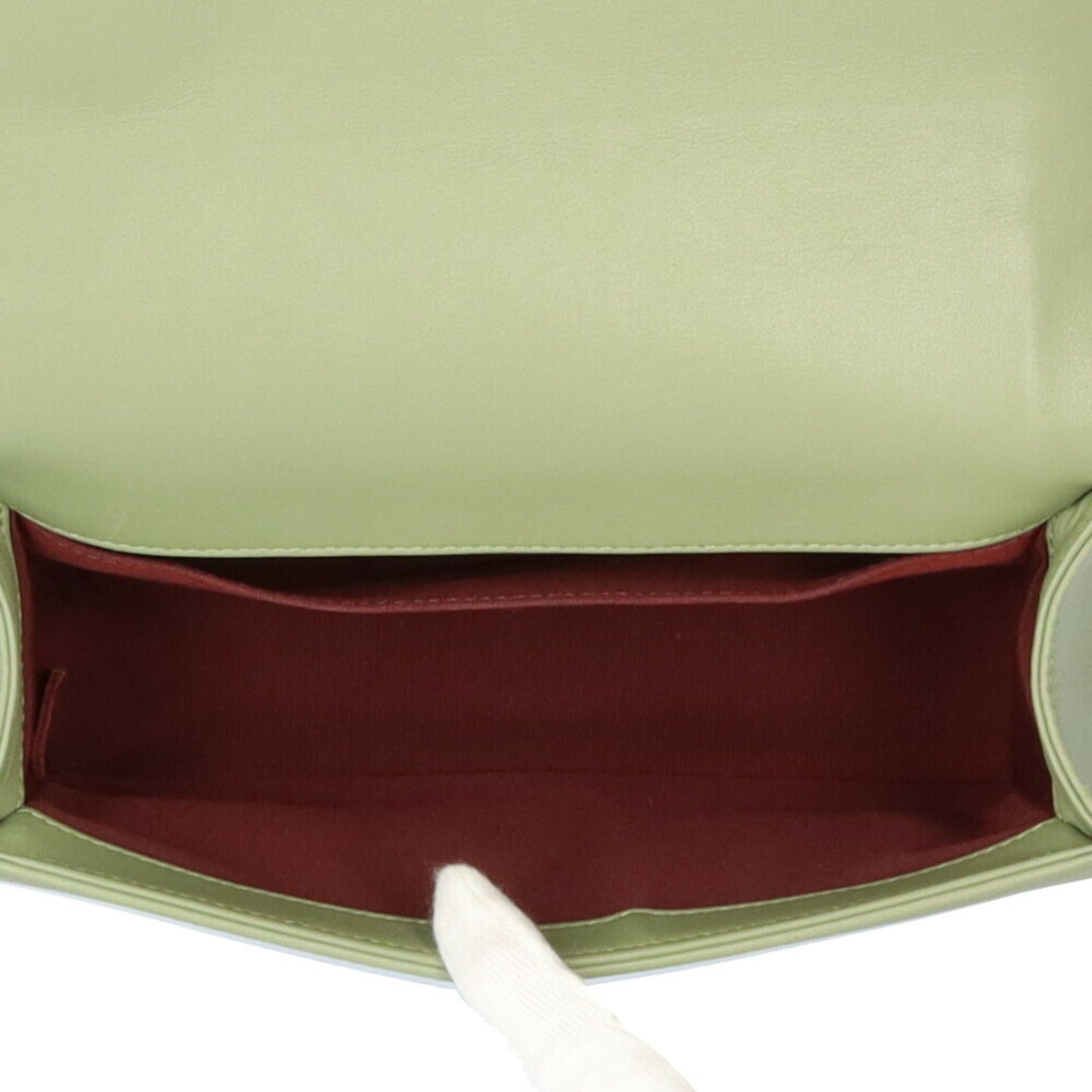 Chanel Sac Boy en cuir vert