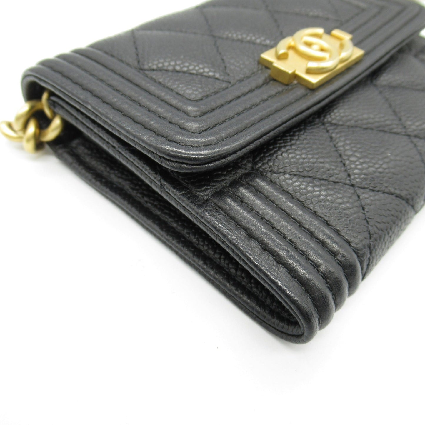 Chanel Sac Boy en cuir noir