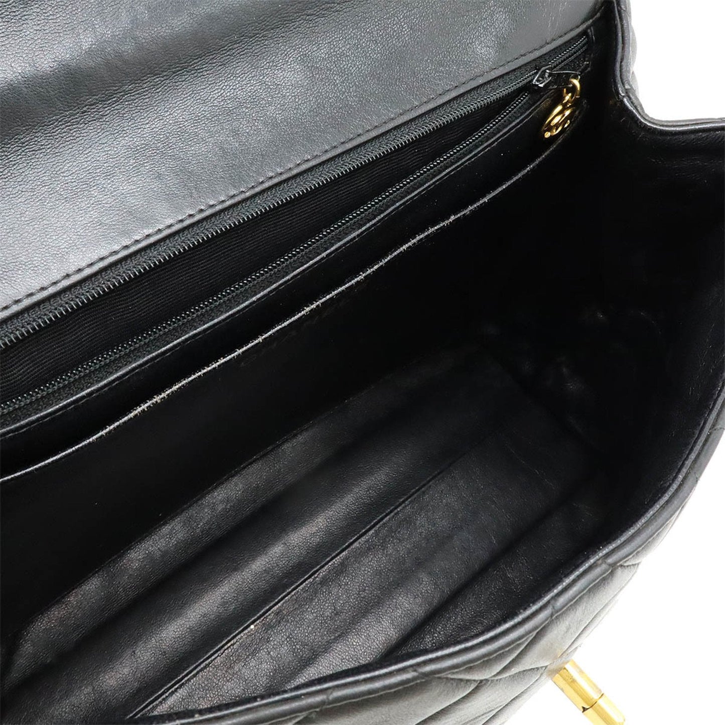 Chanel Sac Flap en cuir noir