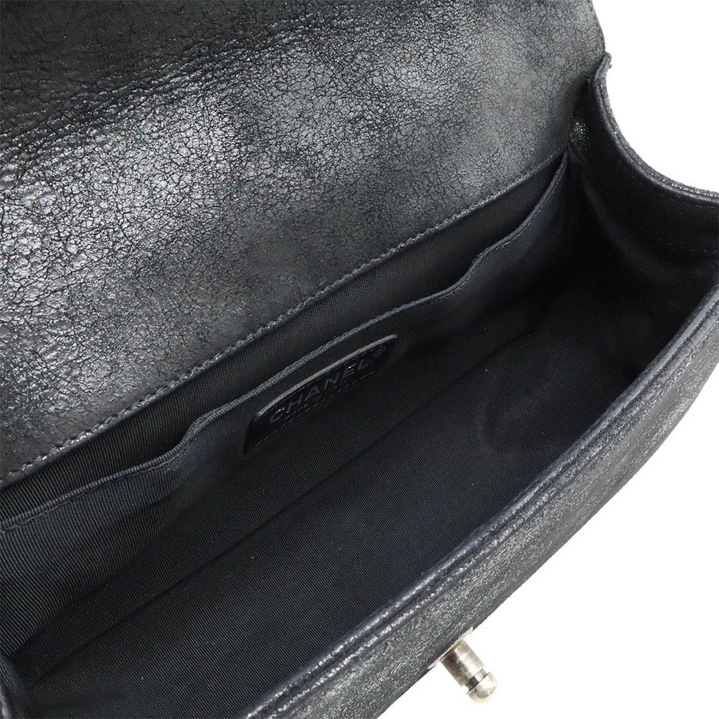 Chanel Sac Boy en daim noir