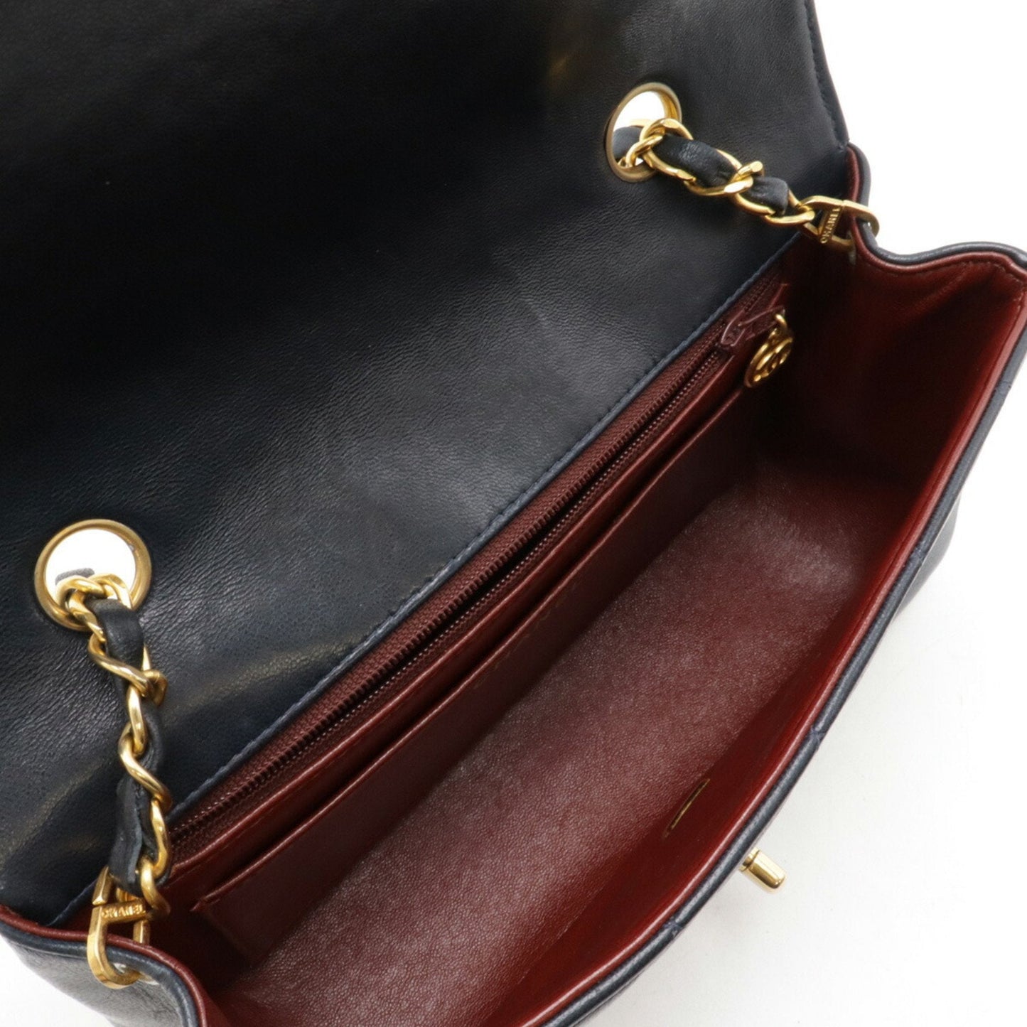 Chanel Sac Diana en cuir bleu