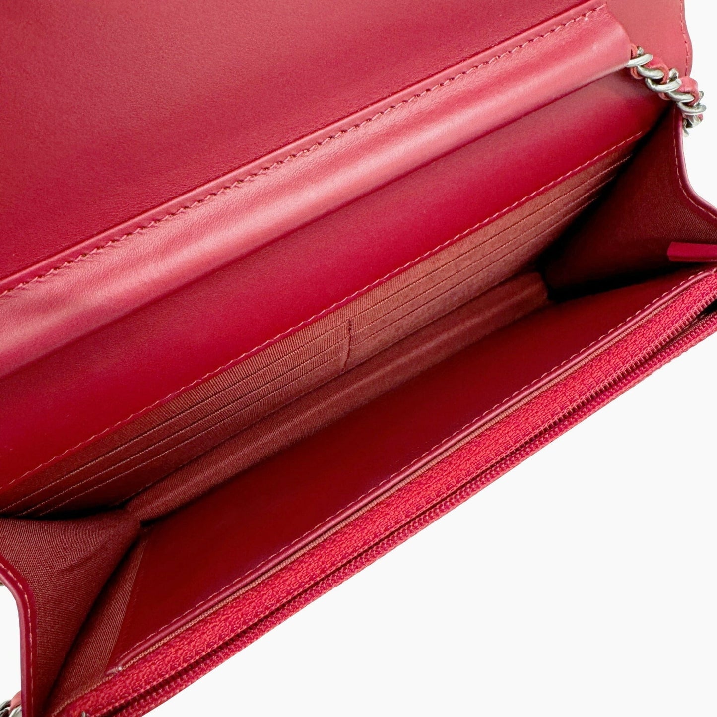Chanel Sac Boy en cuir rouge
