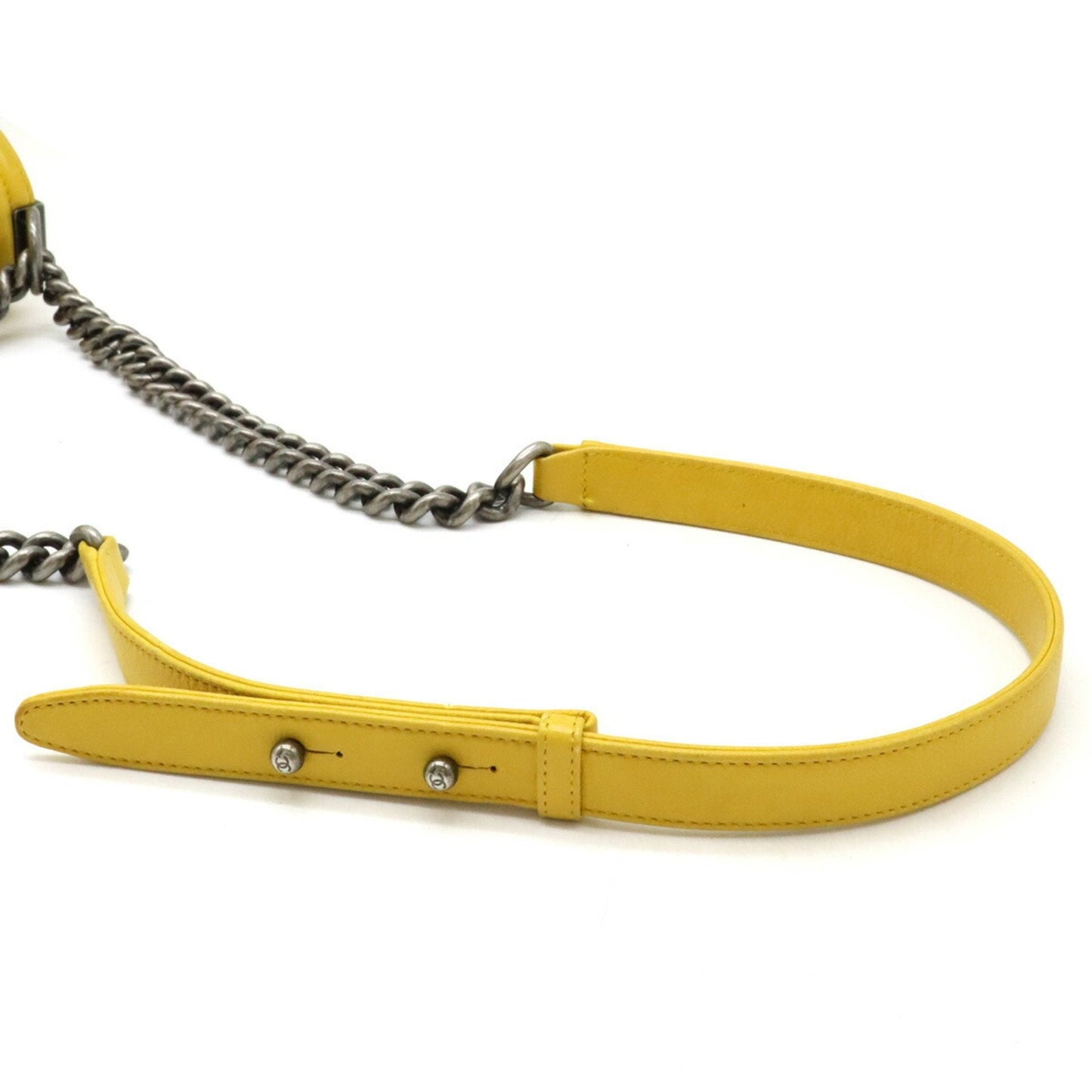 Chanel Sac Boy en cuir jaune