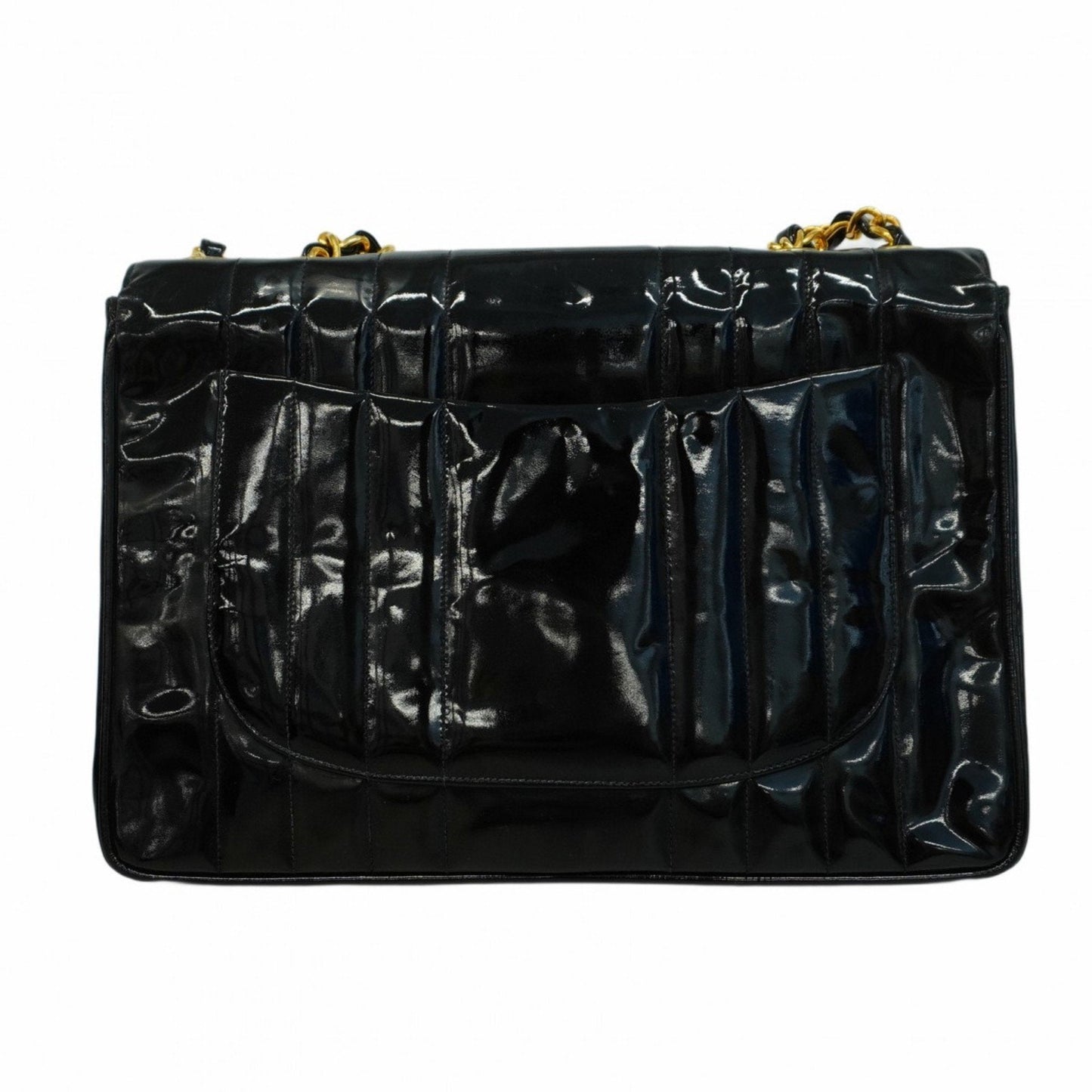 Chanel Sac Mademoiselle en cuir verni noir