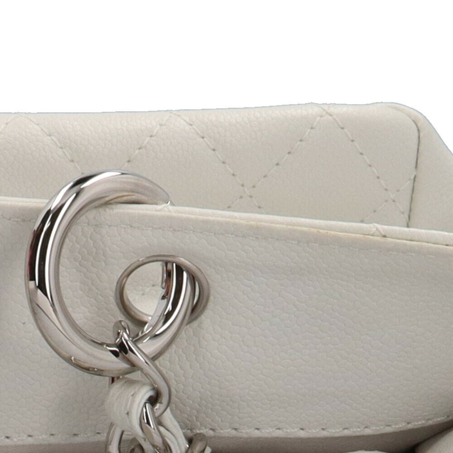 Chanel Sac GST en cuir caviar blanc