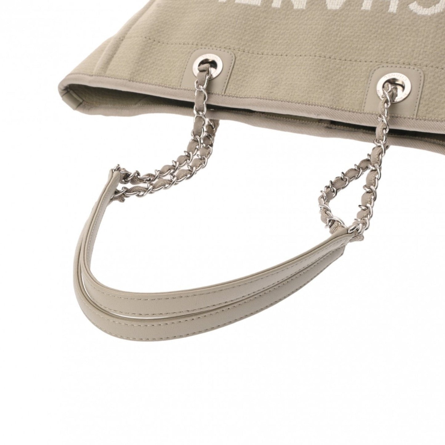 Chanel Sac Deauville en toile gris