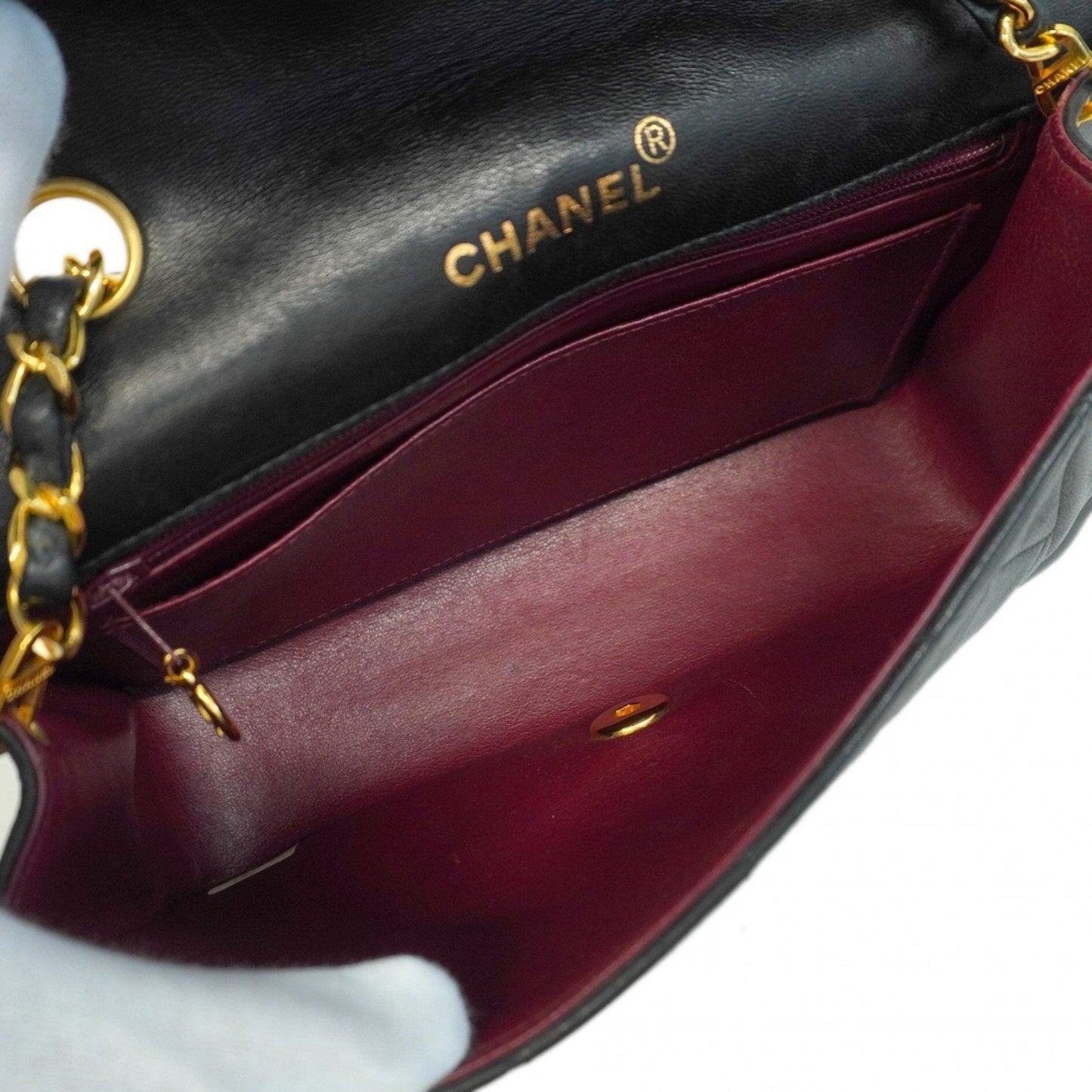 Chanel Sac Diana en cuir noir