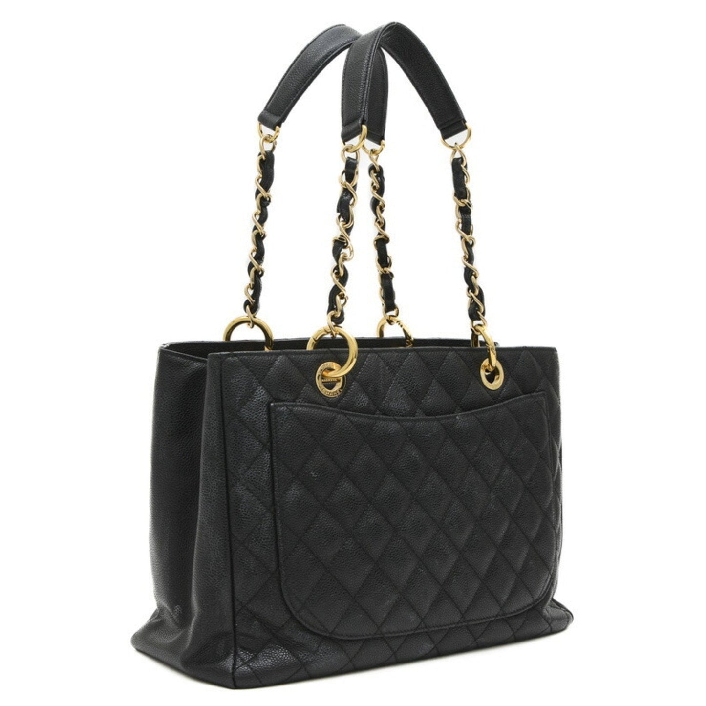Chanel Sac GST en cuir caviar noir