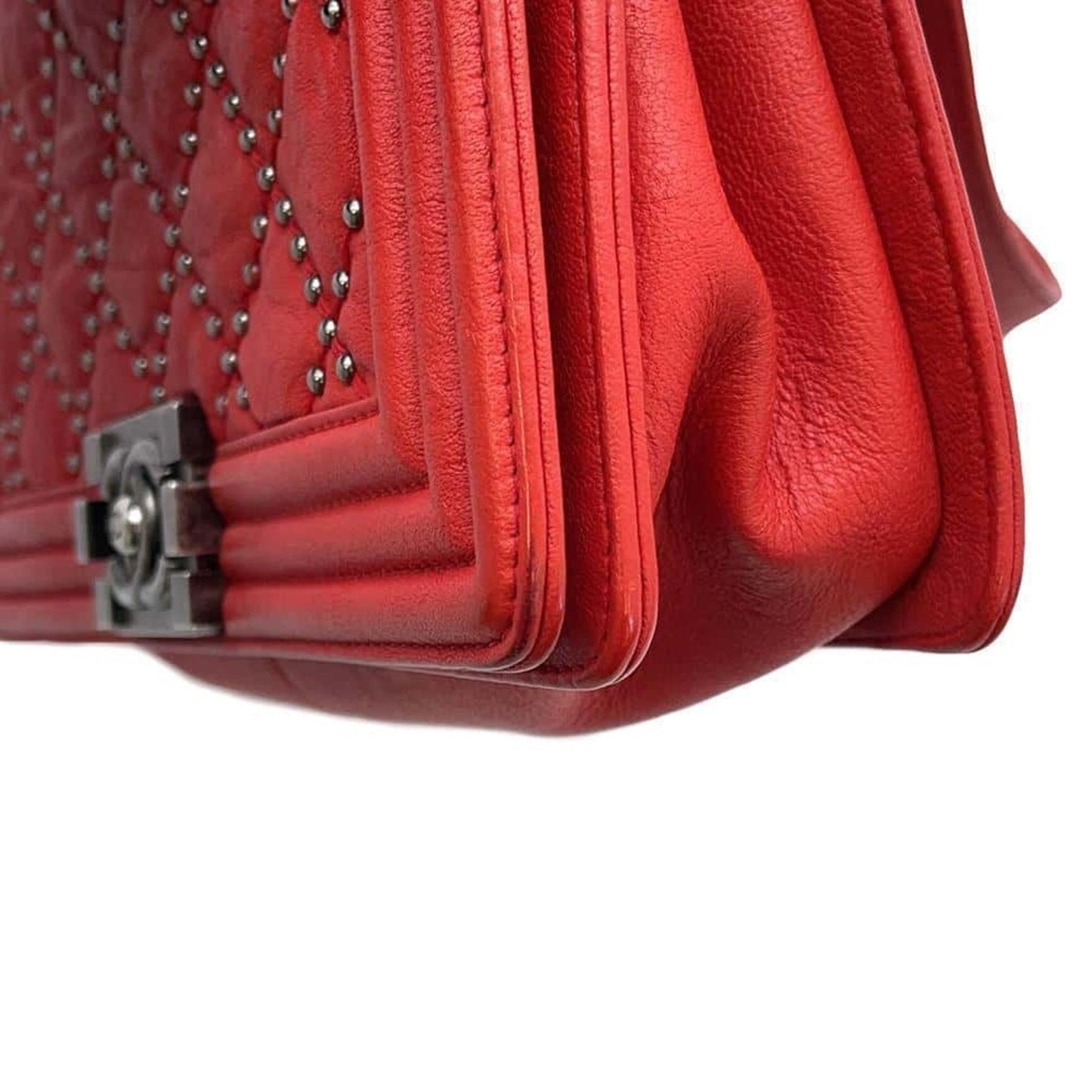 Chanel Sac Boy en cuir rouge