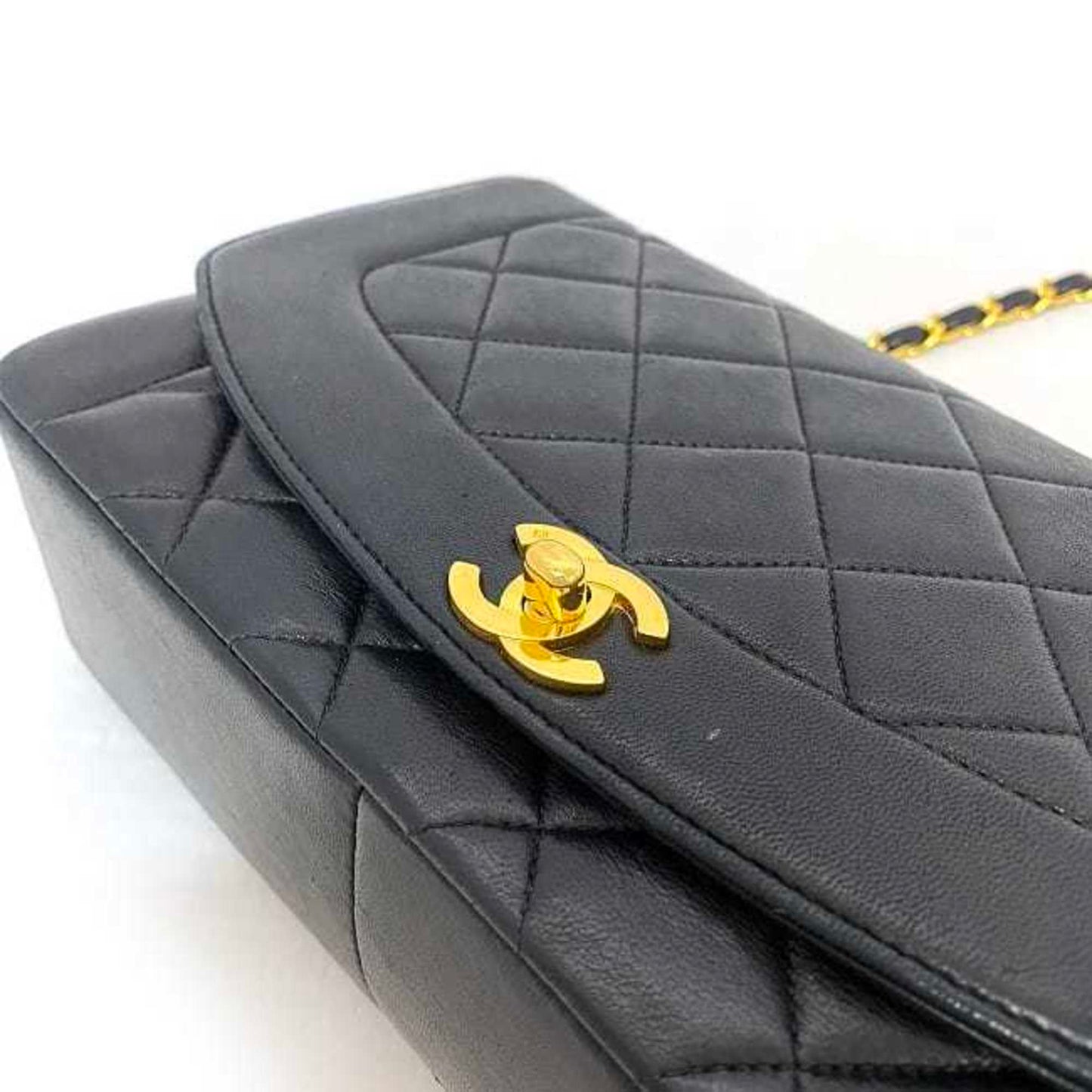 Chanel Sac Diana en cuir noir