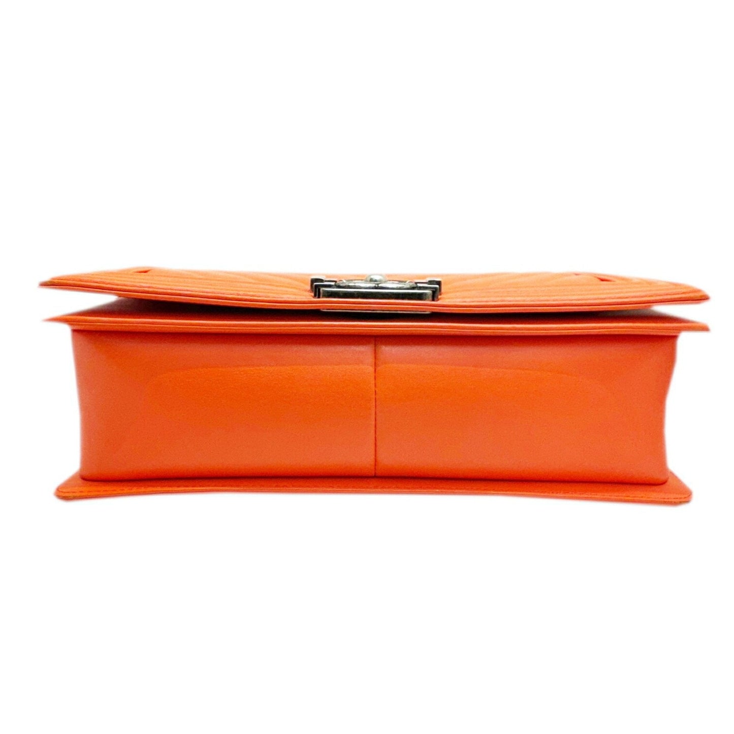 Chanel Sac Boy en cuir orange
