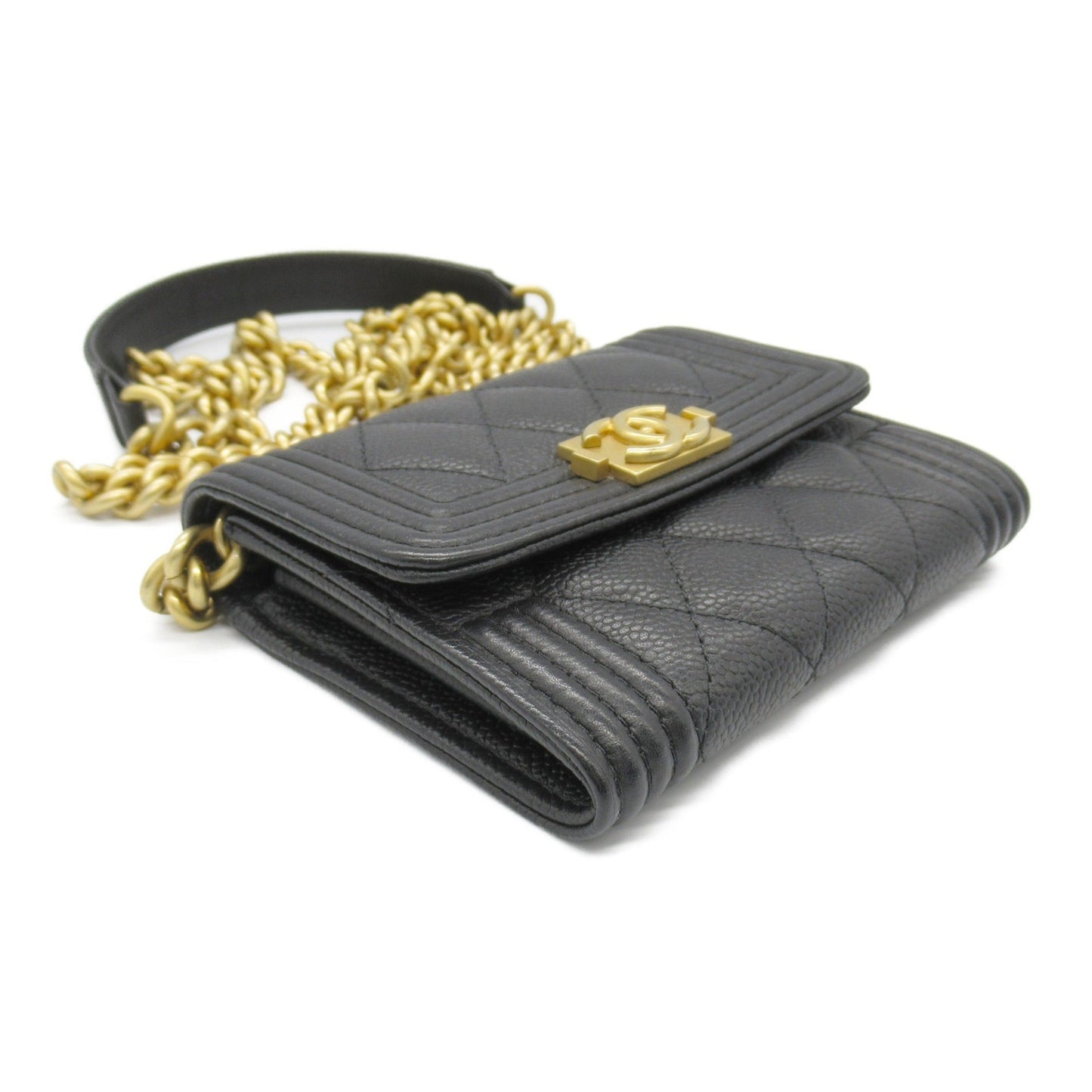 Chanel Sac Boy en cuir noir
