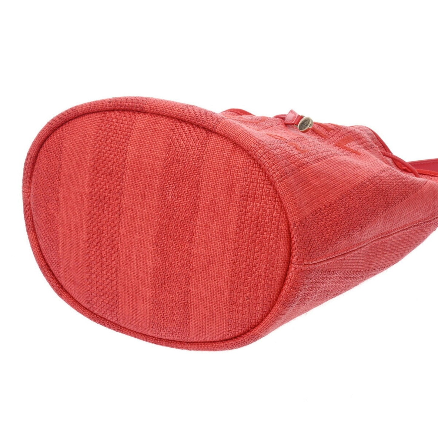Chanel Sac Deauville en paille rouge