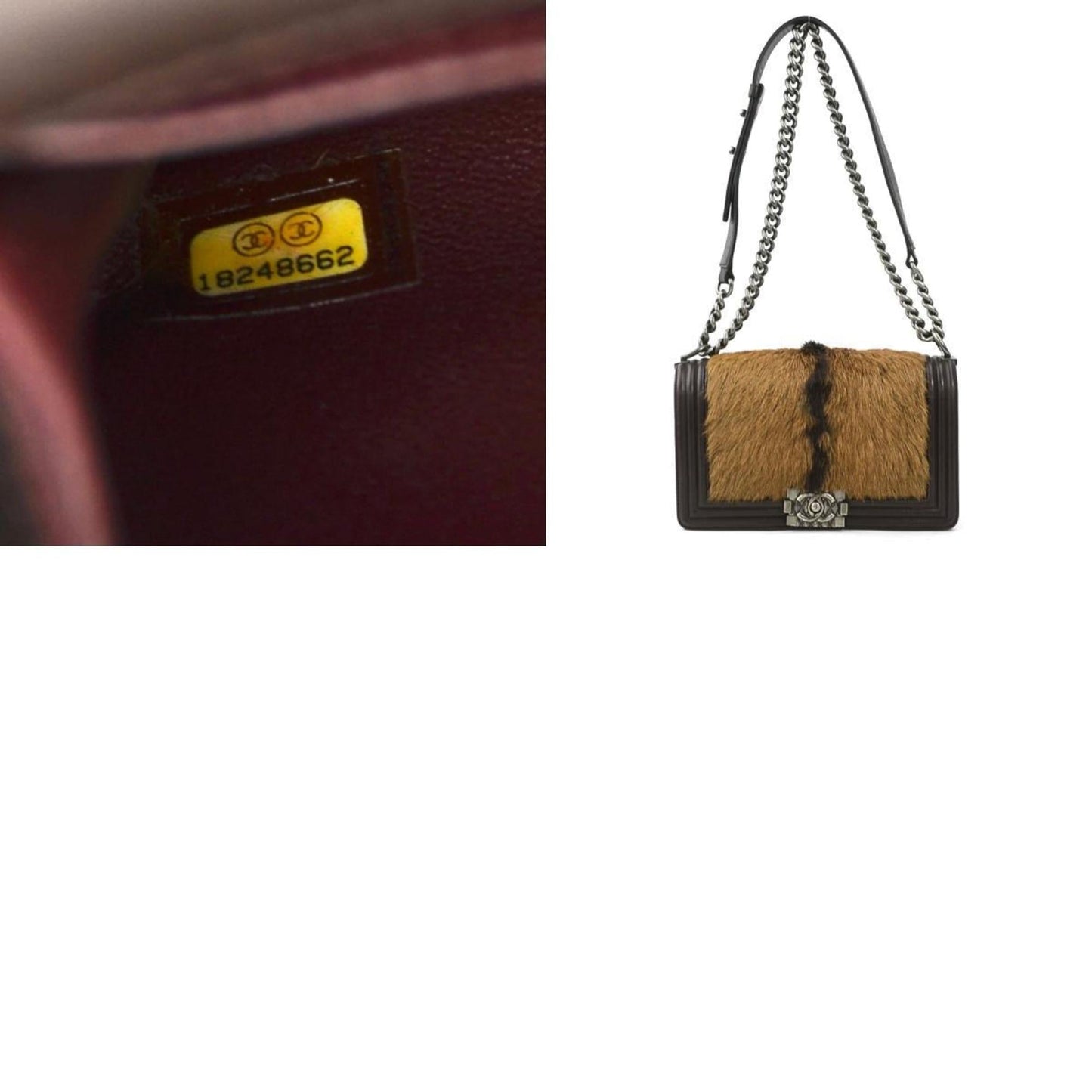 Chanel Sac Boy en cuir marron