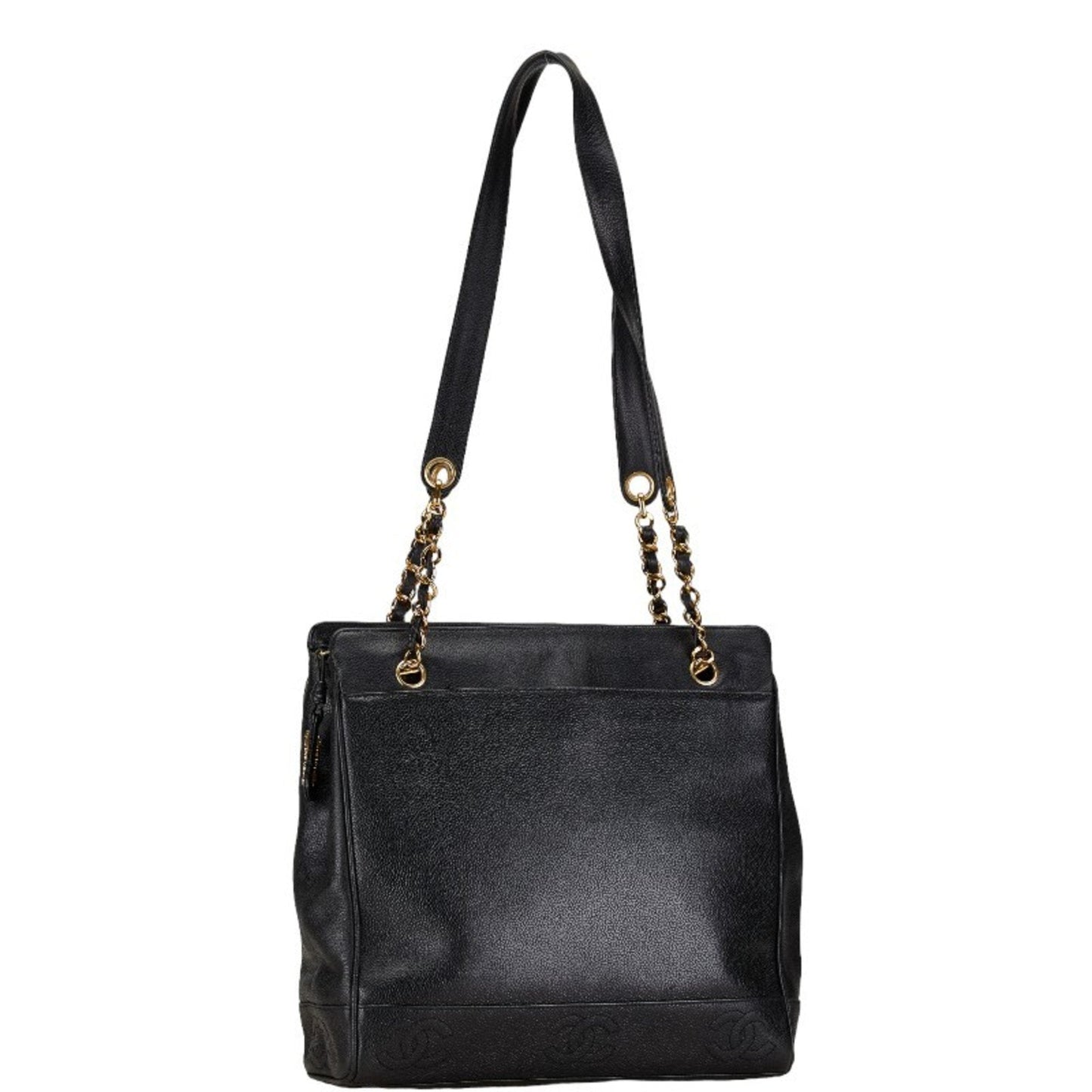Chanel Sac Chain Tote en cuir caviar noir