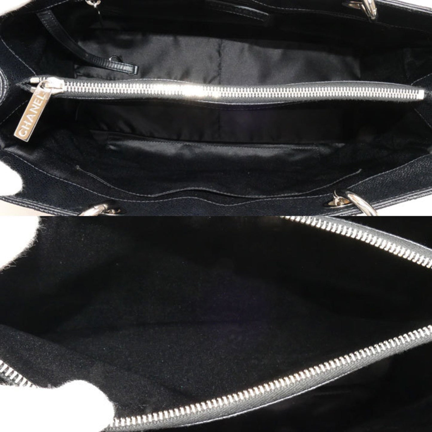 Chanel Sac GST en cuir caviar noir