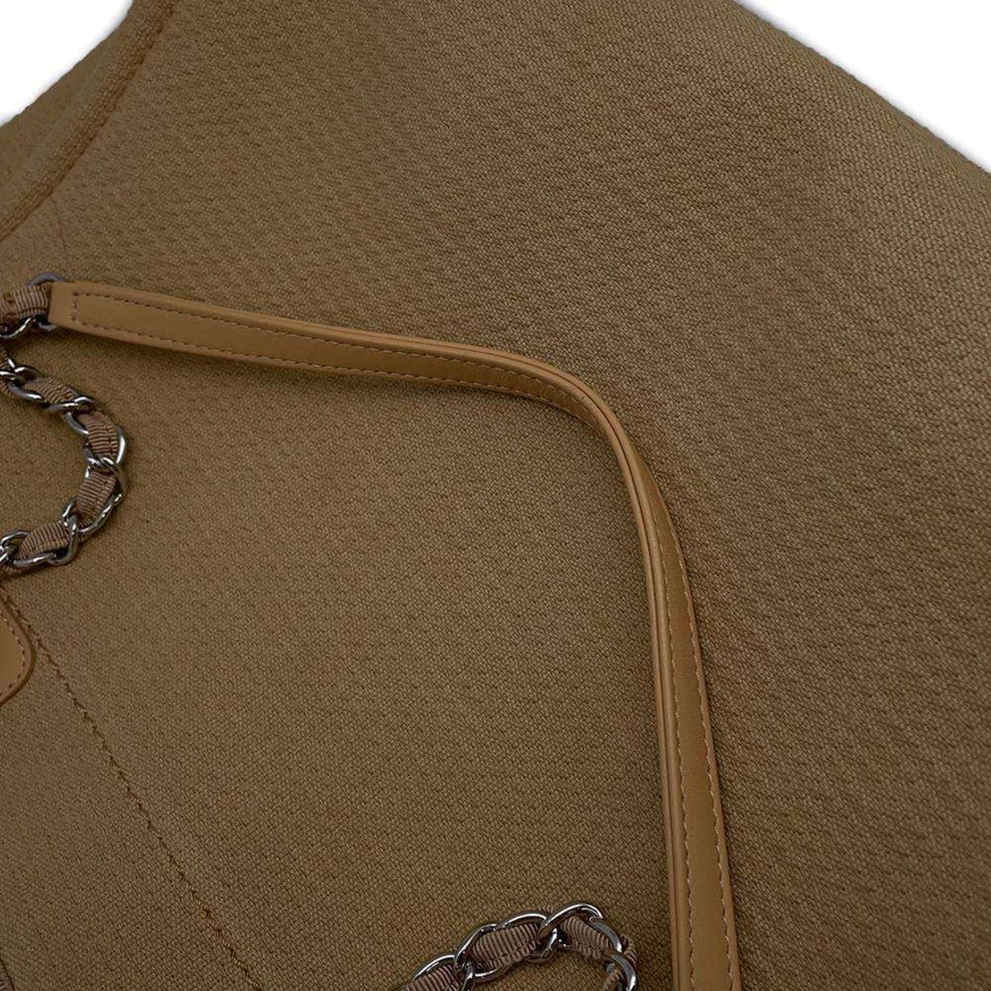 Chanel Sac Deauville en toile beige