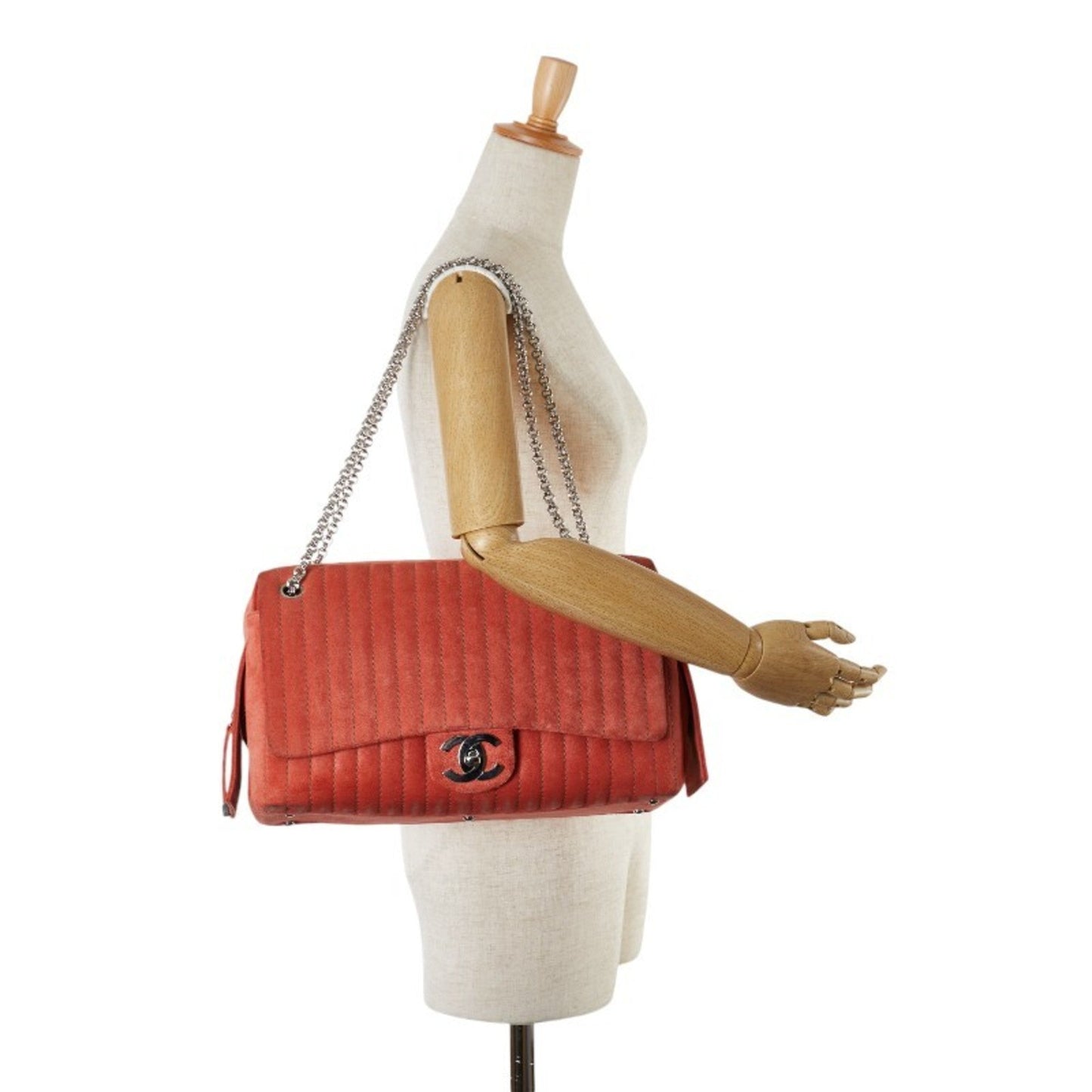 Chanel Sac Mademoiselle en daim orange
