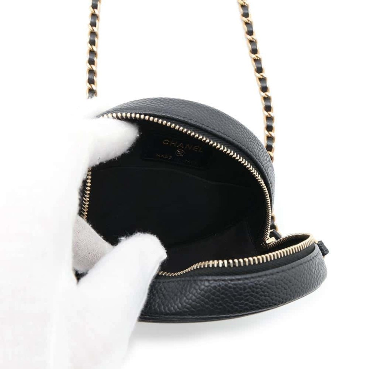 Chanel Sac Filigree en cuir caviar noir