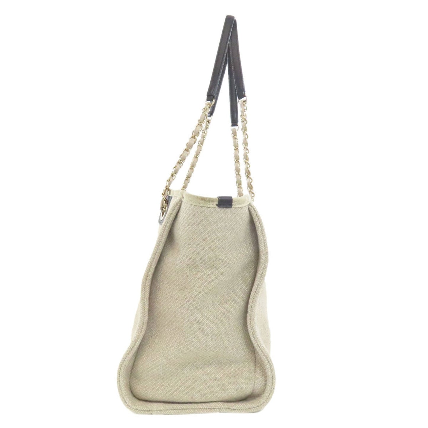 Chanel Sac Deauville en toile beige