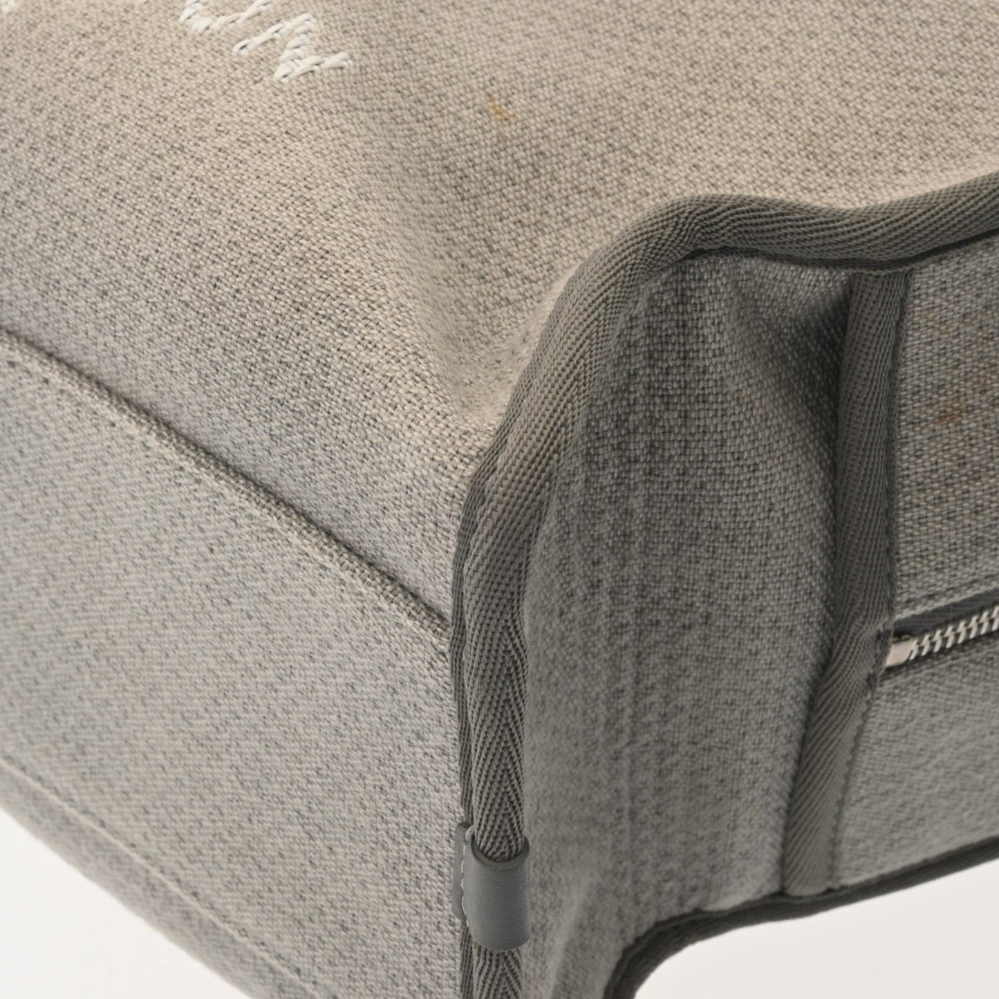 Chanel Sac Deauville en toile gris