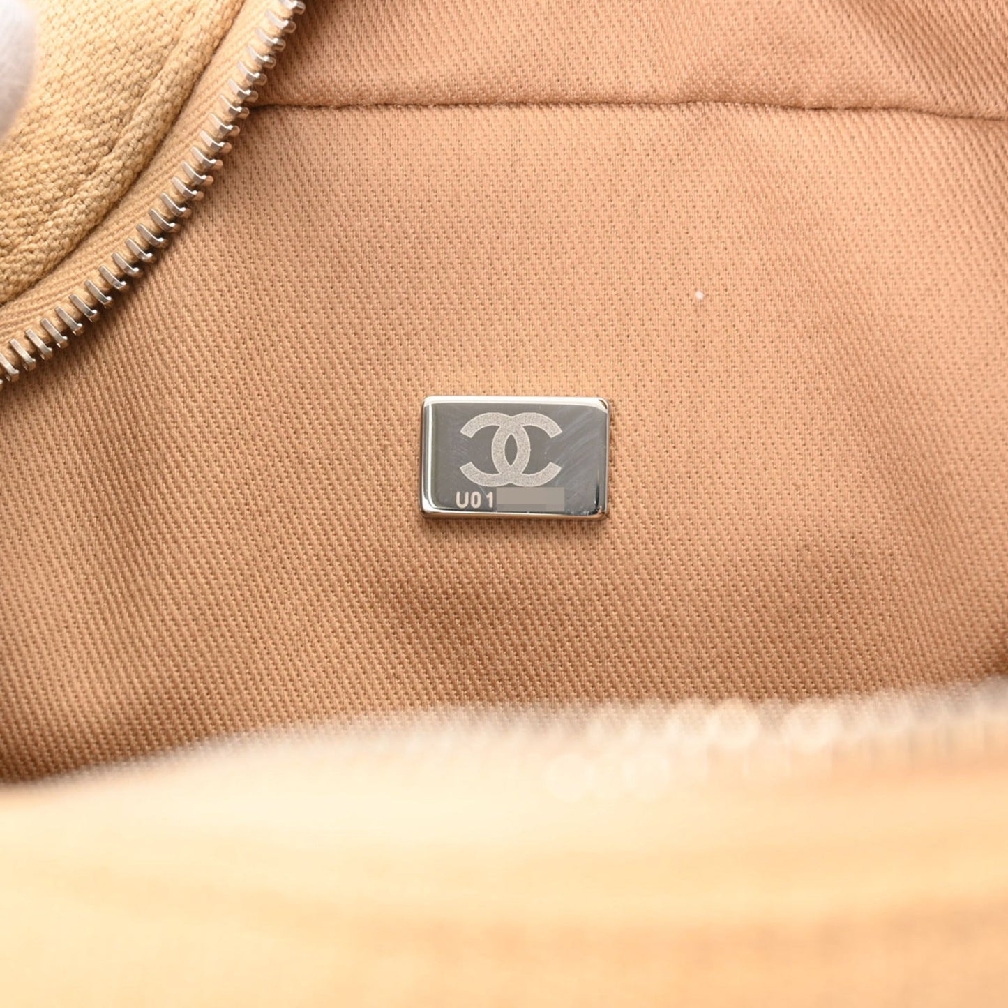 Chanel Sac Deauville en toile beige