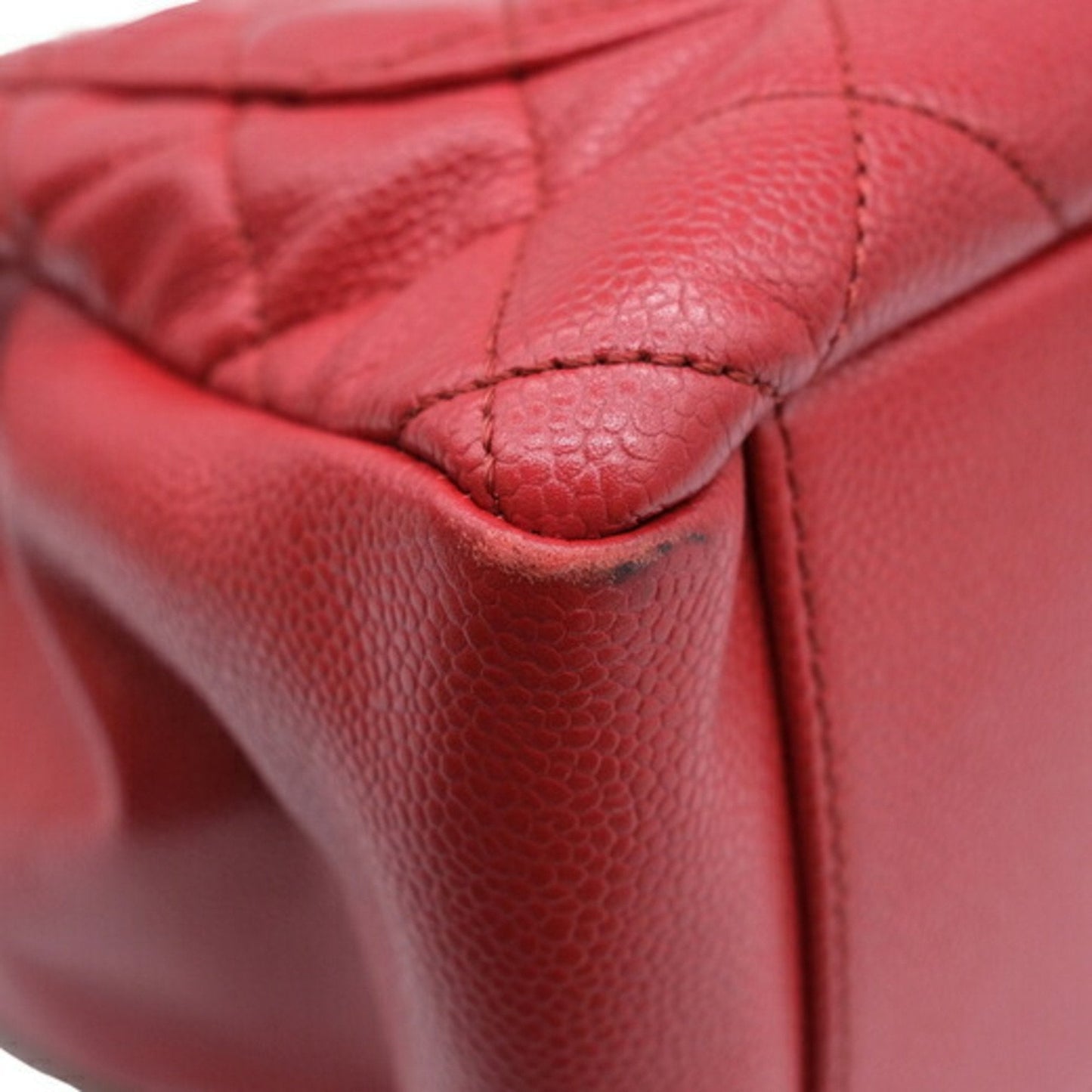 Chanel Sac GST en cuir caviar rouge