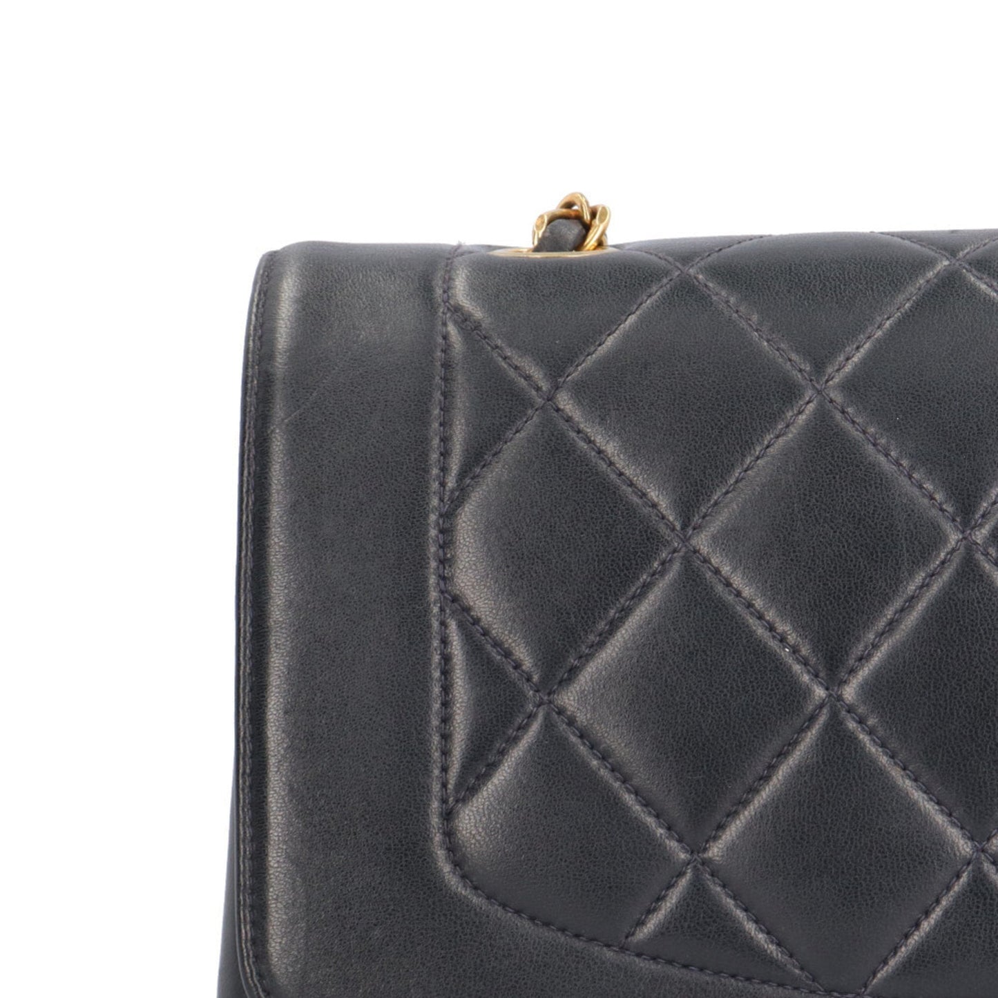 Chanel Sac Diana en cuir bleu