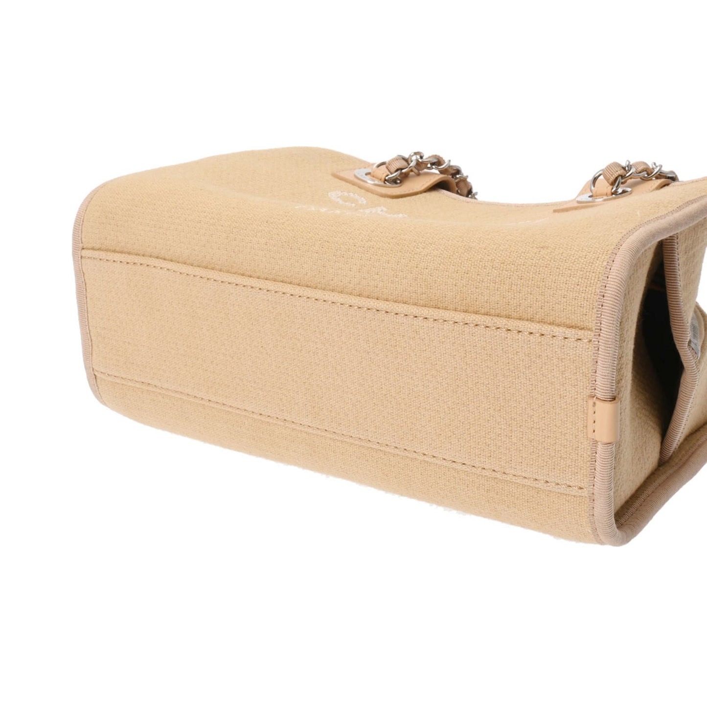 Chanel Sac Deauville en toile beige