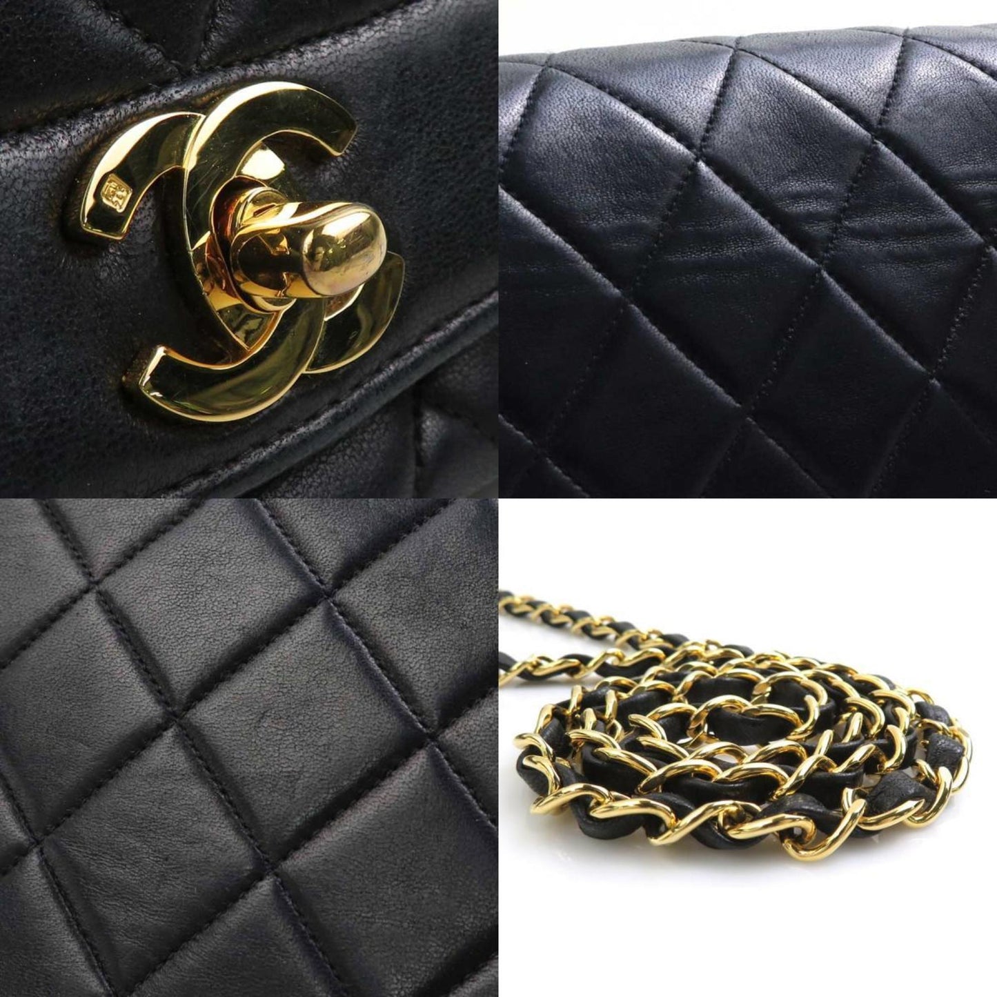 Chanel Sac Diana en cuir noir