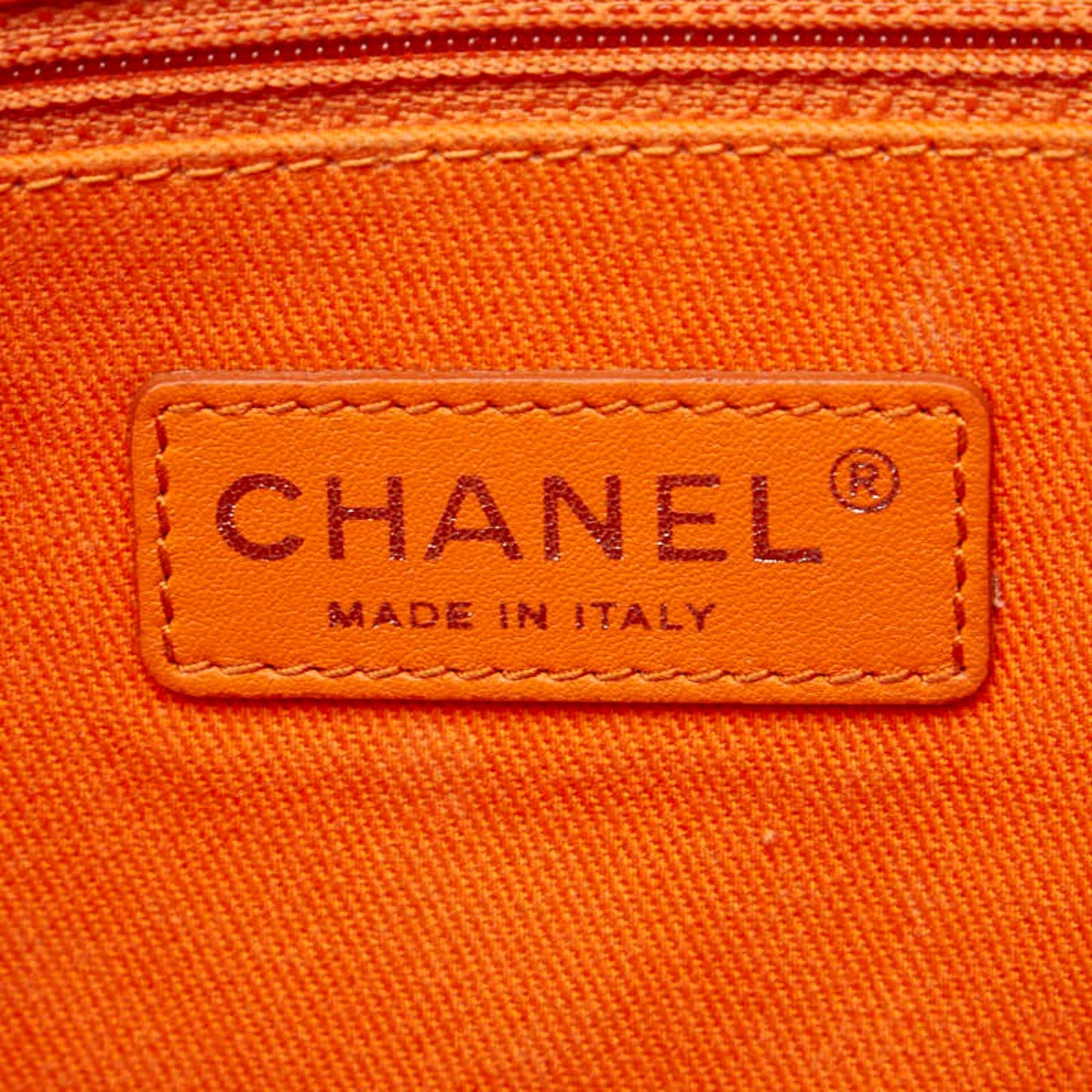 Chanel Sac Deauville en toile orange