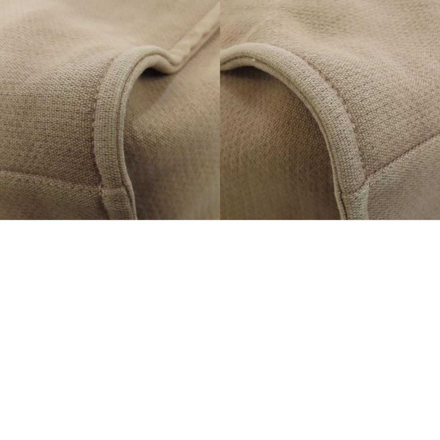 Chanel Sac Deauville en toile marron
