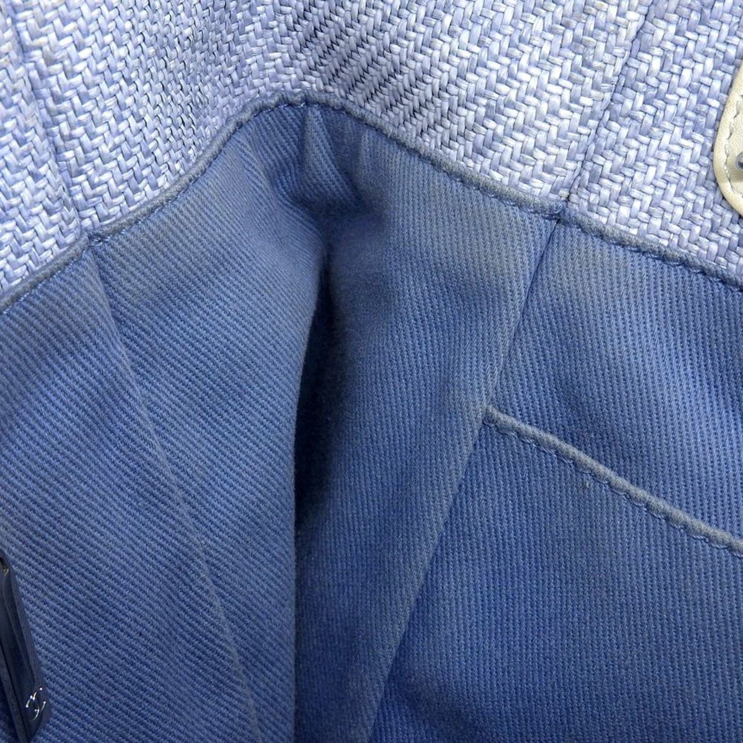 Chanel Sac Deauville en toile bleu