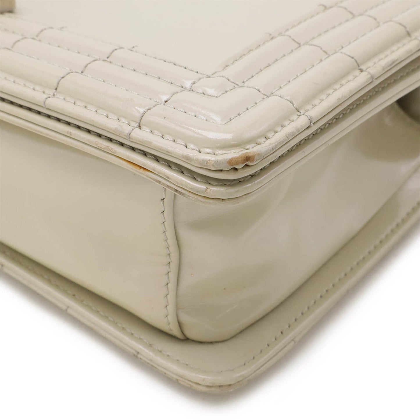 Chanel Sac Boy en cuir gris